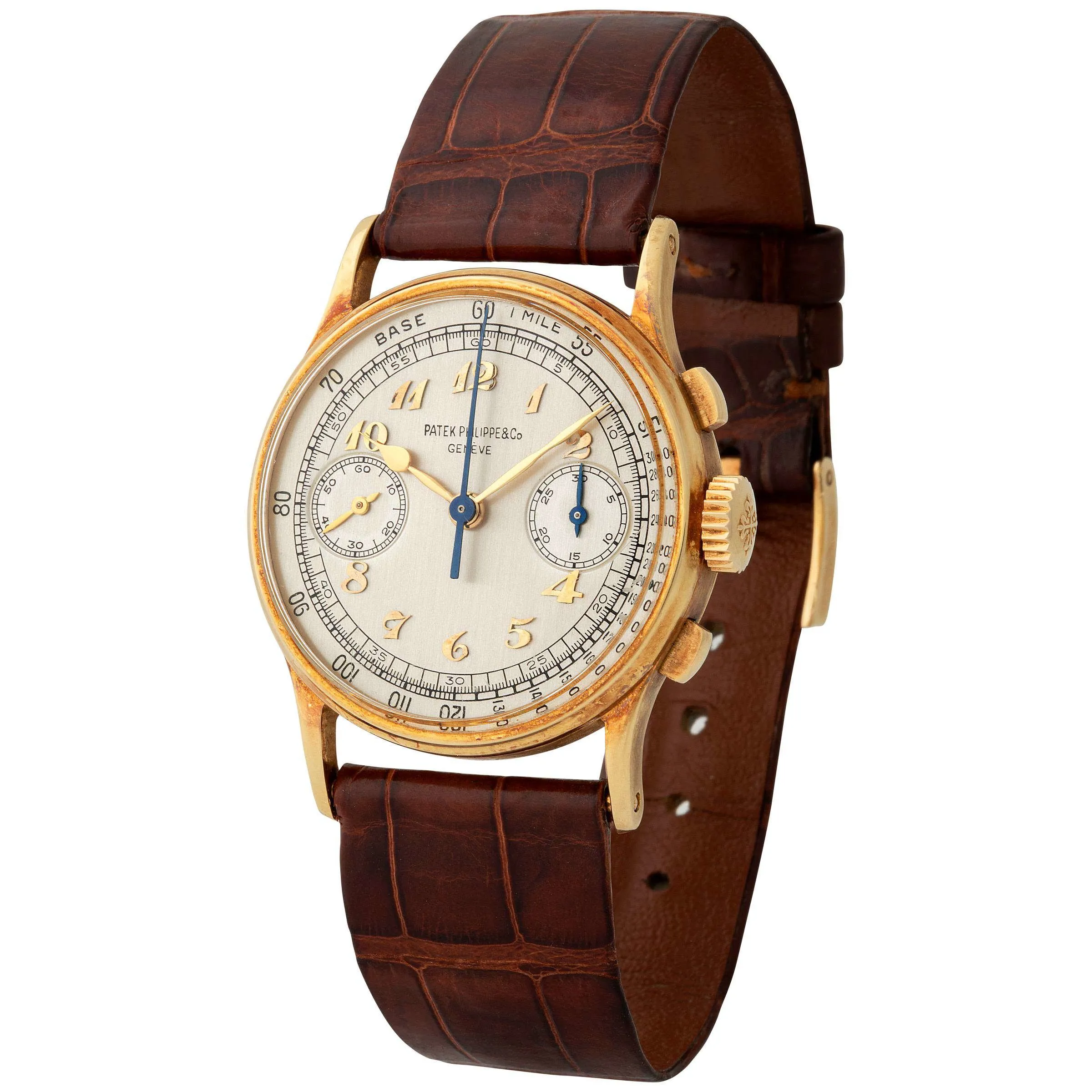 Patek Philippe Chronograph 130 33mm Yellow gold Silver