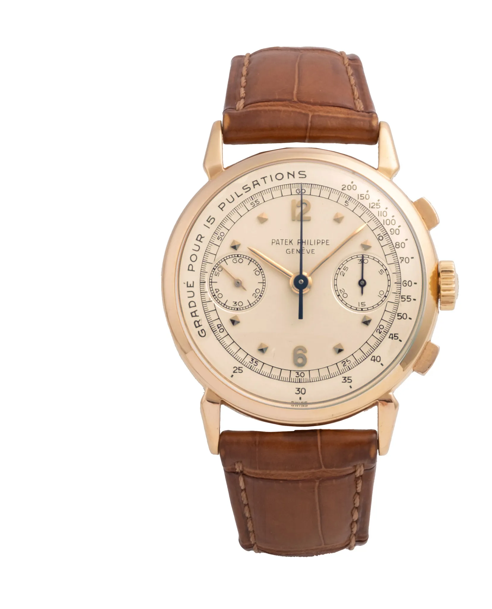 Patek Philippe Chronograph 1579 36mm Rose gold Silver