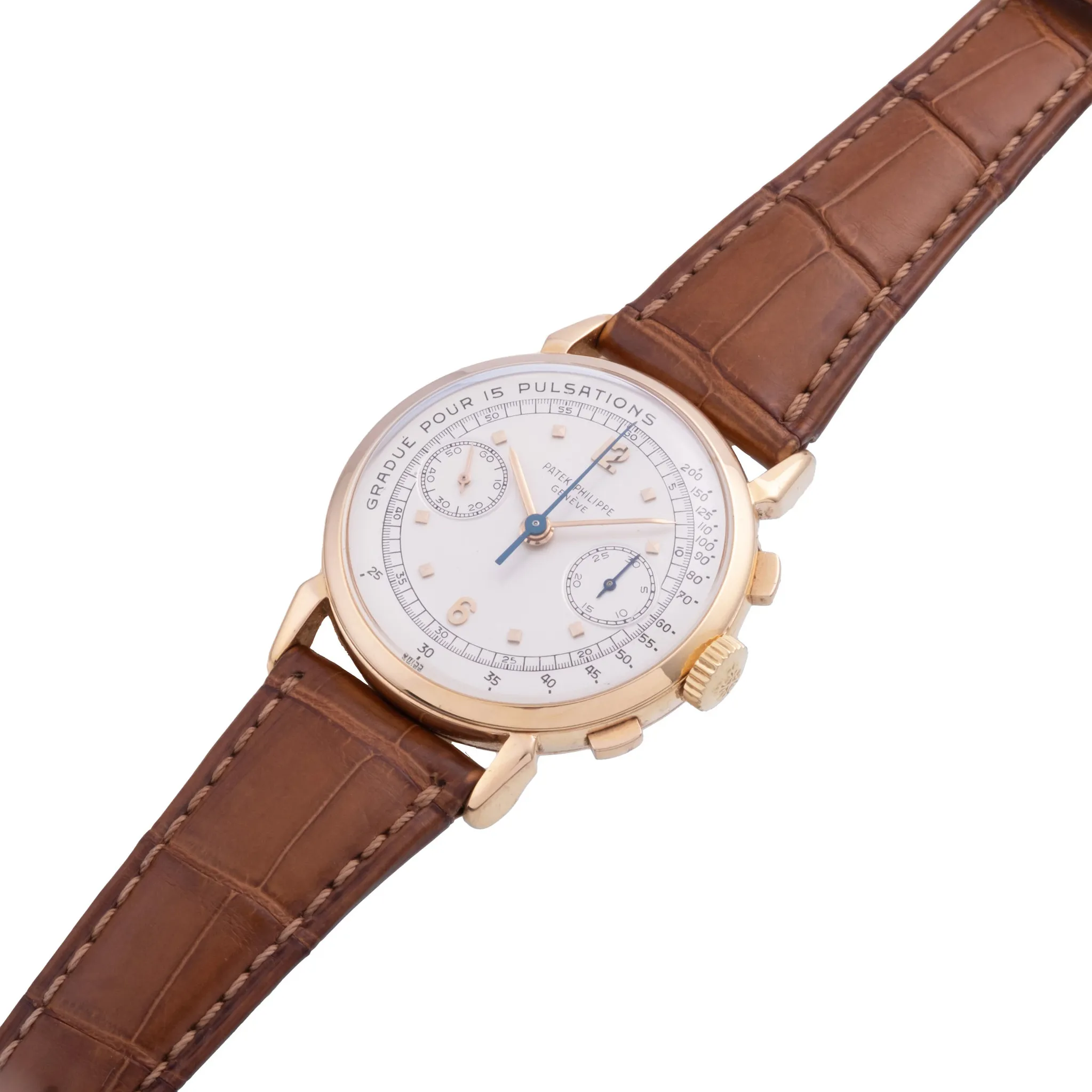 Patek Philippe Chronograph 1579 36mm Rose gold Silver 1