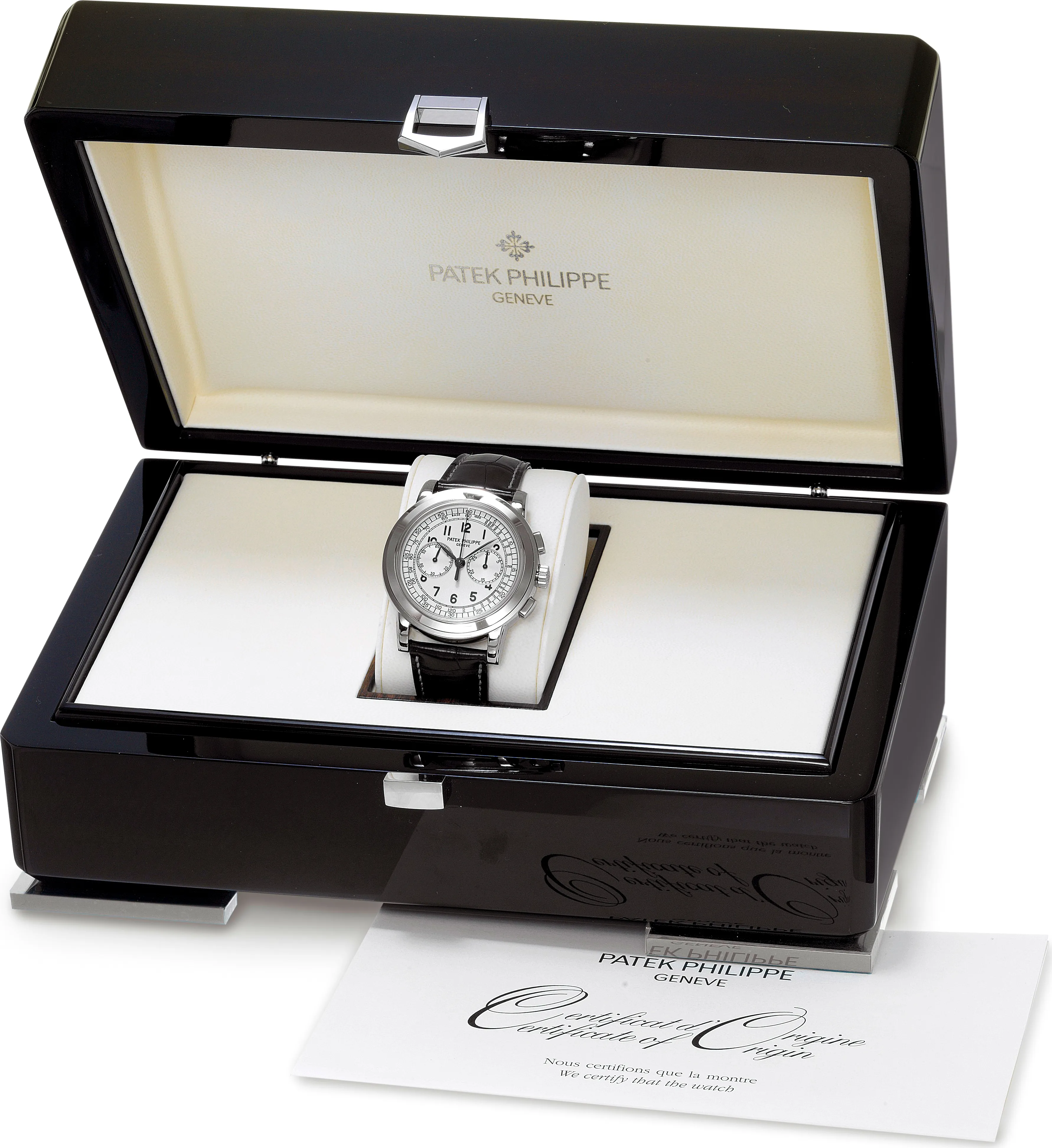 Patek Philippe Chronograph 5070 G 42mm White gold Silver