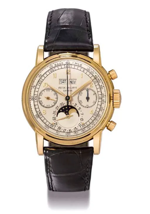 Patek Philippe Perpetual Calendar Chronograph 2499 36mm Yellow gold Silver