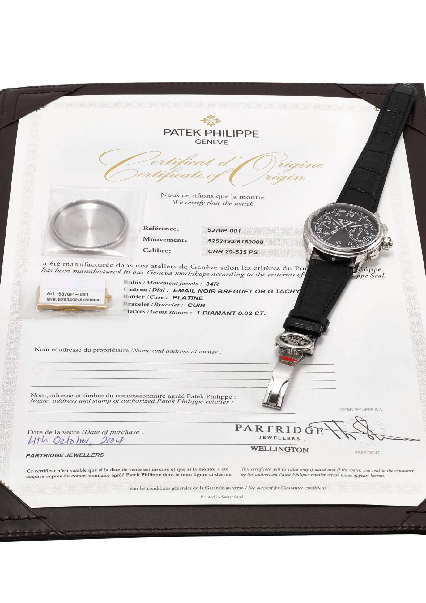 Patek Philippe Split-Seconds Chronograph 5370P-001 40mm Platinum Black 1