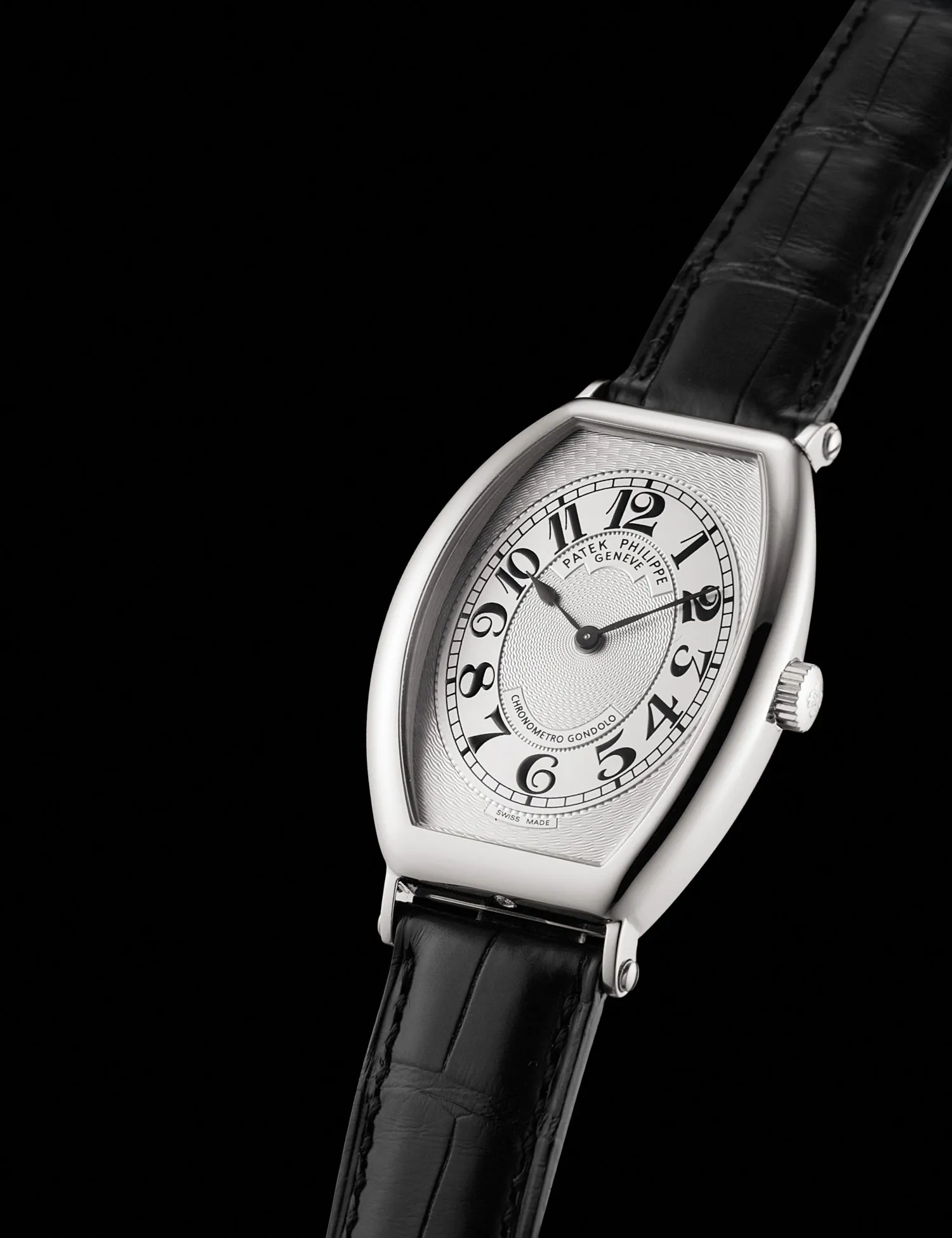 Patek Philippe Gondolo 5098 32mm Platinum Silvered engine-turned