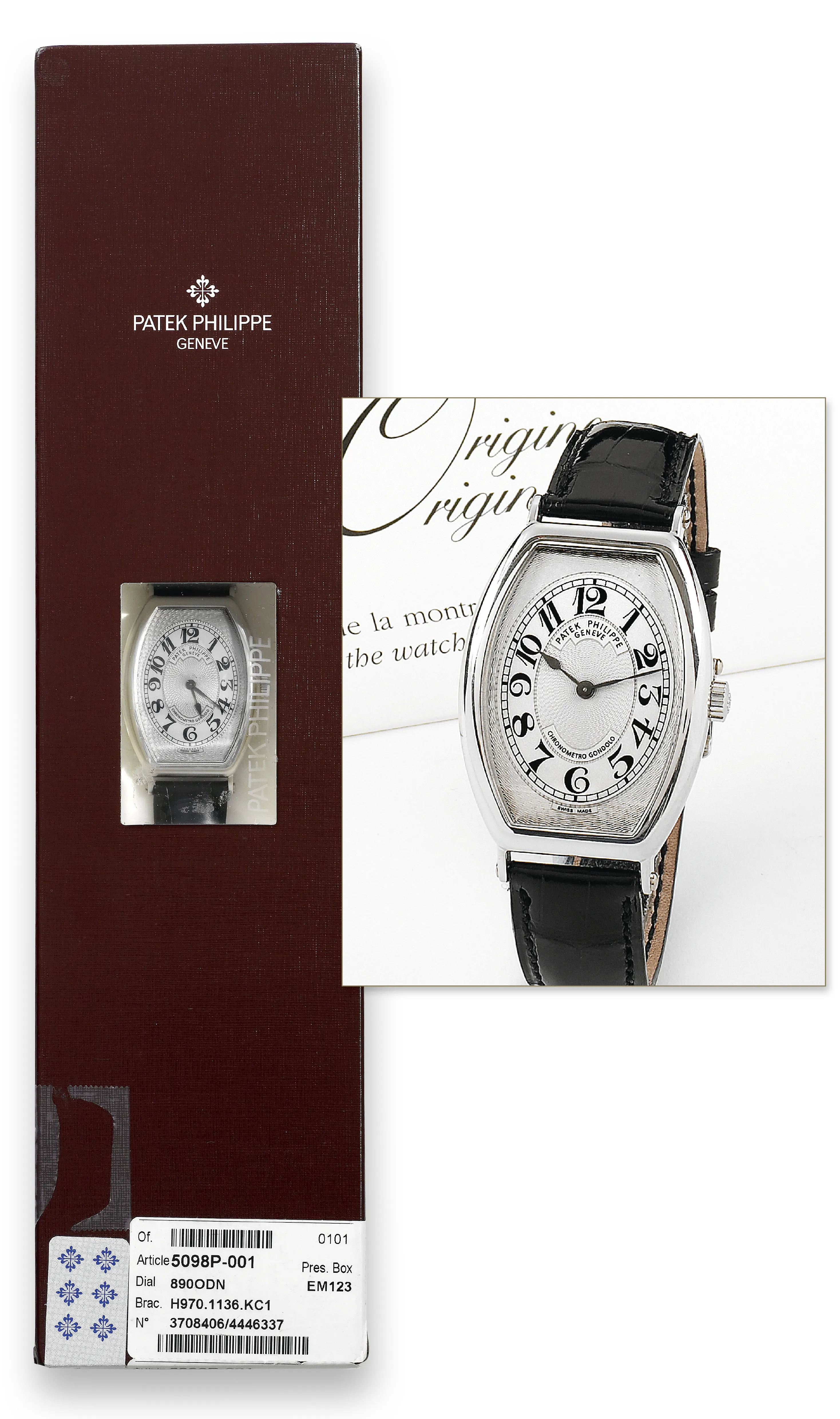 Patek Philippe Gondolo 5098P 32mm Platinum Two-tones silvered