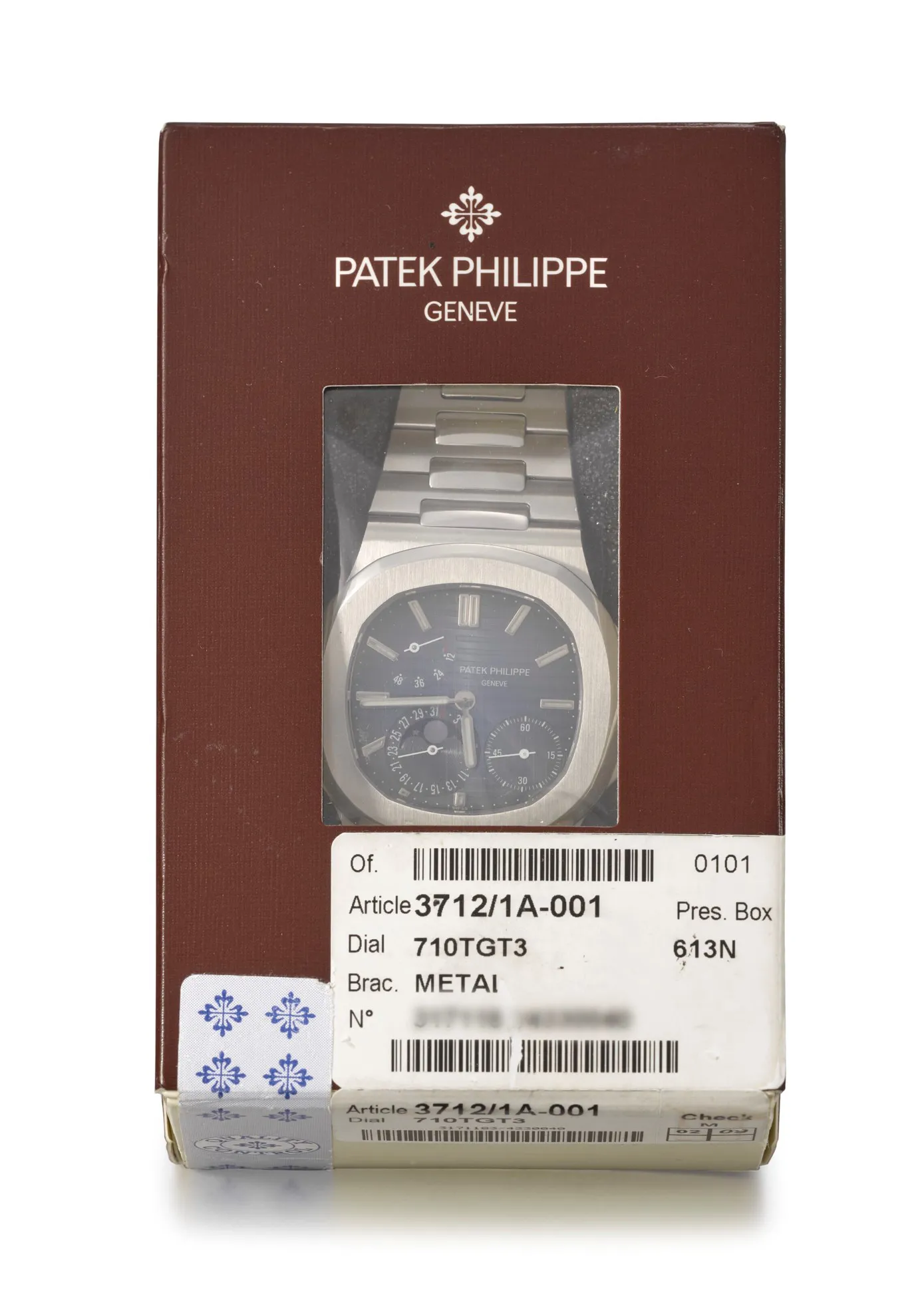 Patek Philippe Nautilus 3712/1A-001 42mm Stainless steel Blue