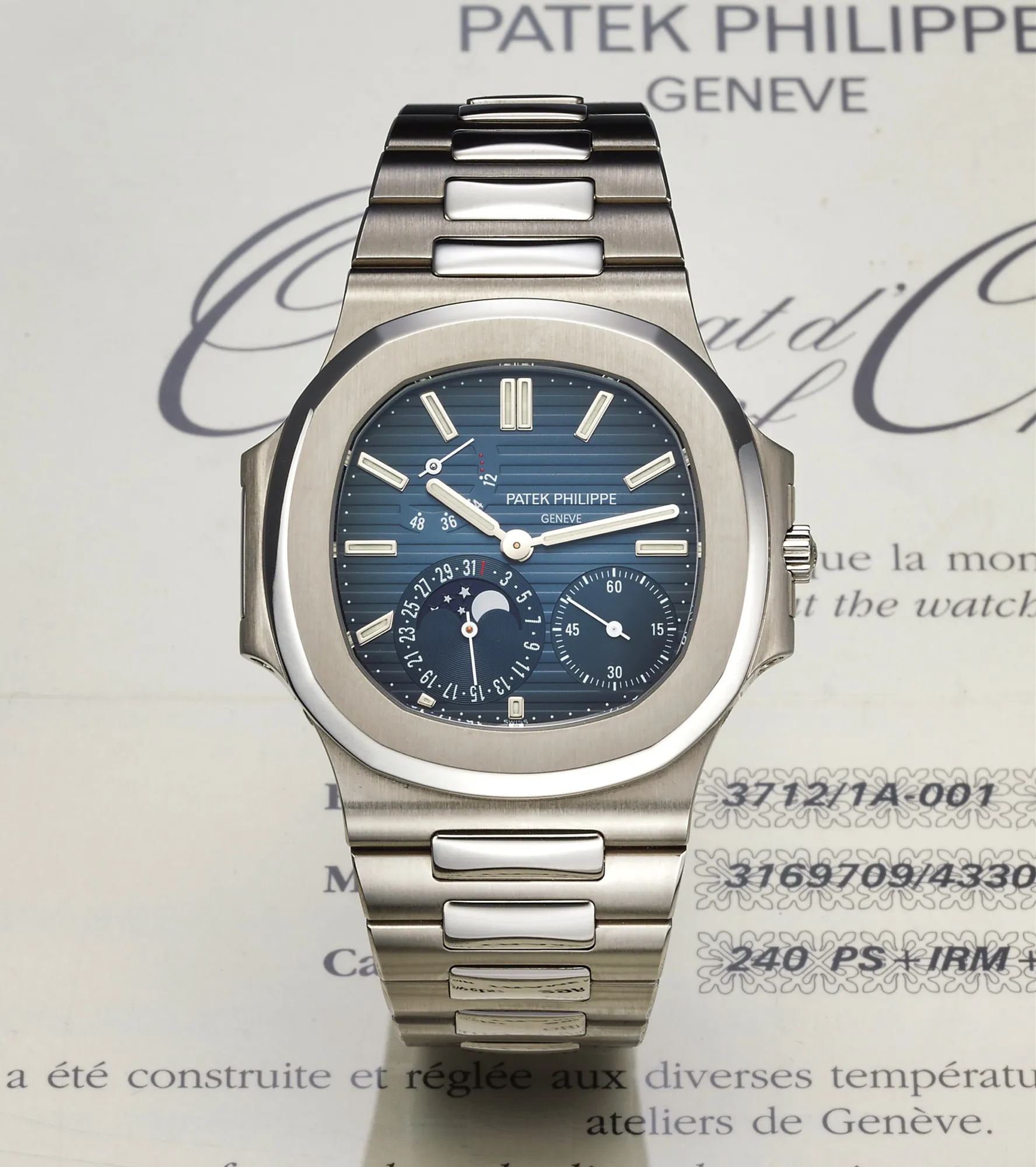 Patek Philippe Nautilus 3712 43mm Stainless steel Blue