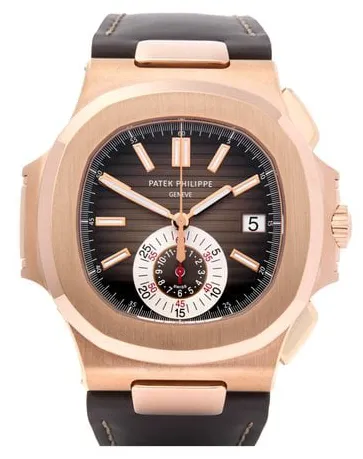 Patek Philippe Nautilus 5980R-001 40.5mm Rose gold Brown