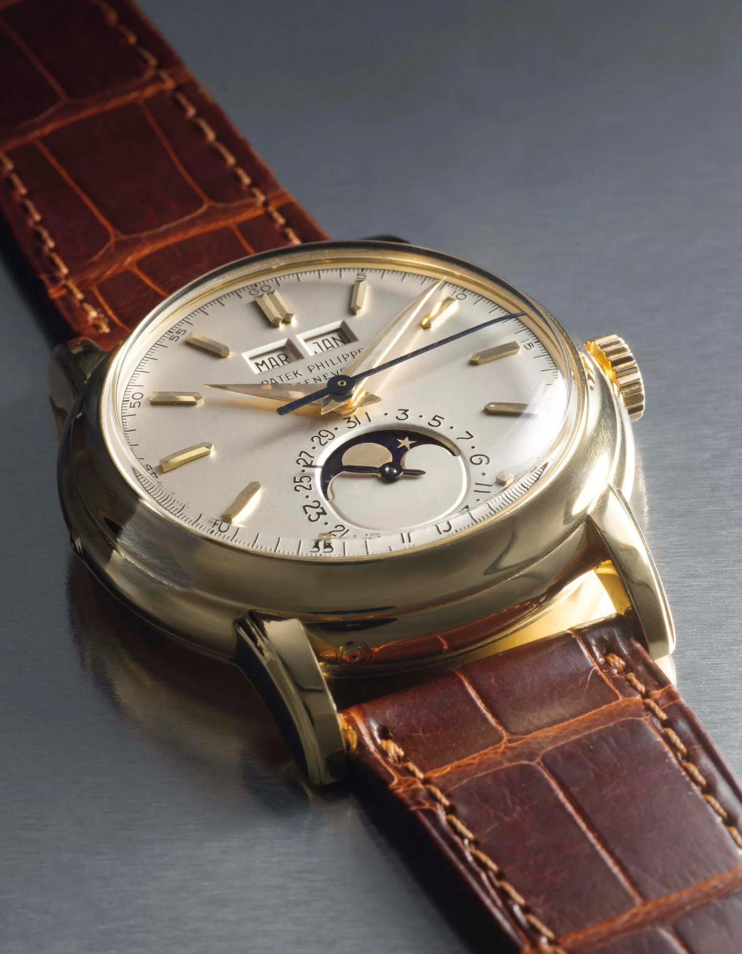 Patek Philippe Perpetual Calendar 2438/1 37mm Yellow gold Silver