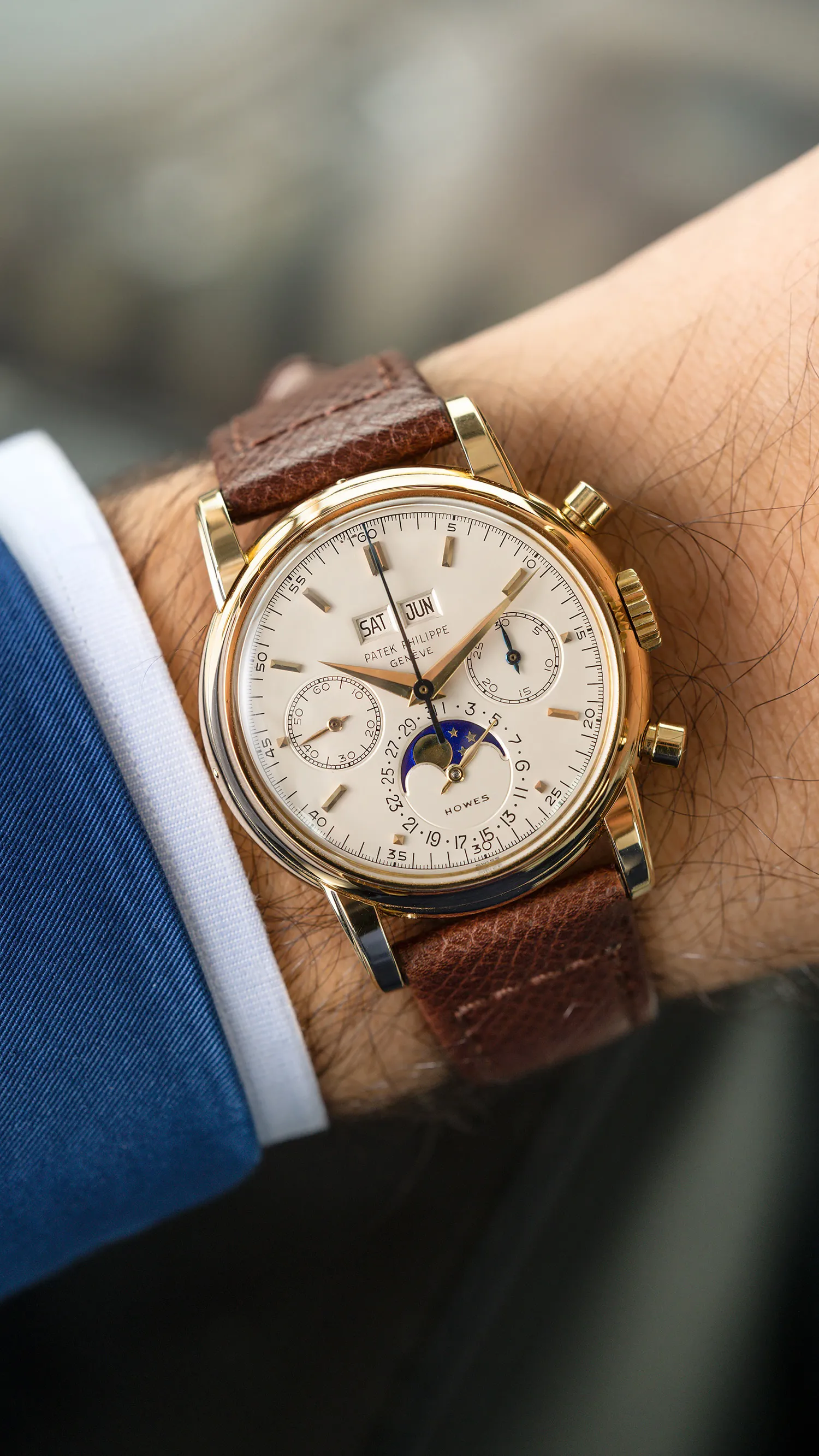 Patek Philippe Perpetual Calendar Chronograph 2499 37.5mm Yellow gold Silver 8