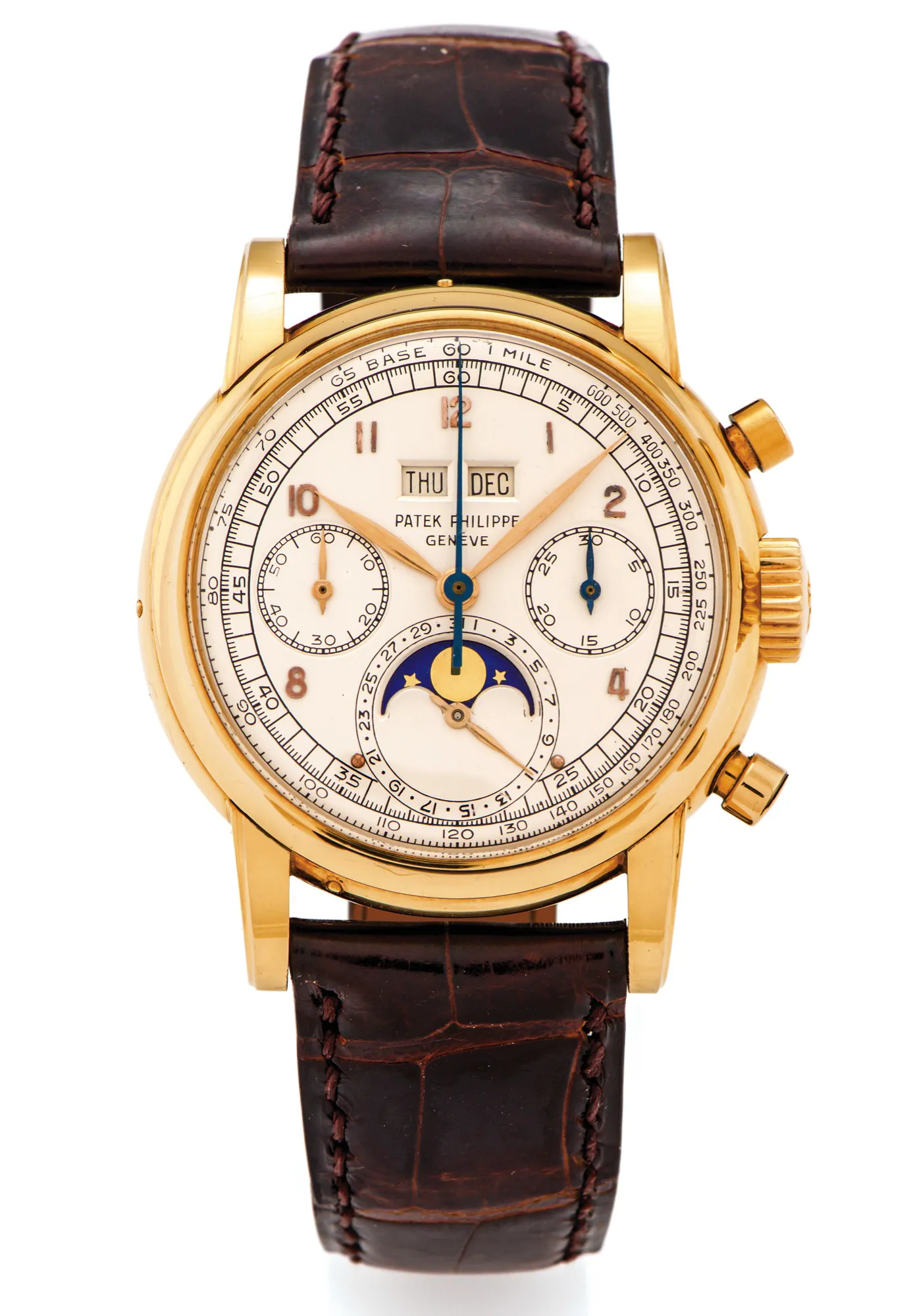 Patek Philippe Perpetual Calendar Chronograph 2499 38mm Yellow gold Silver