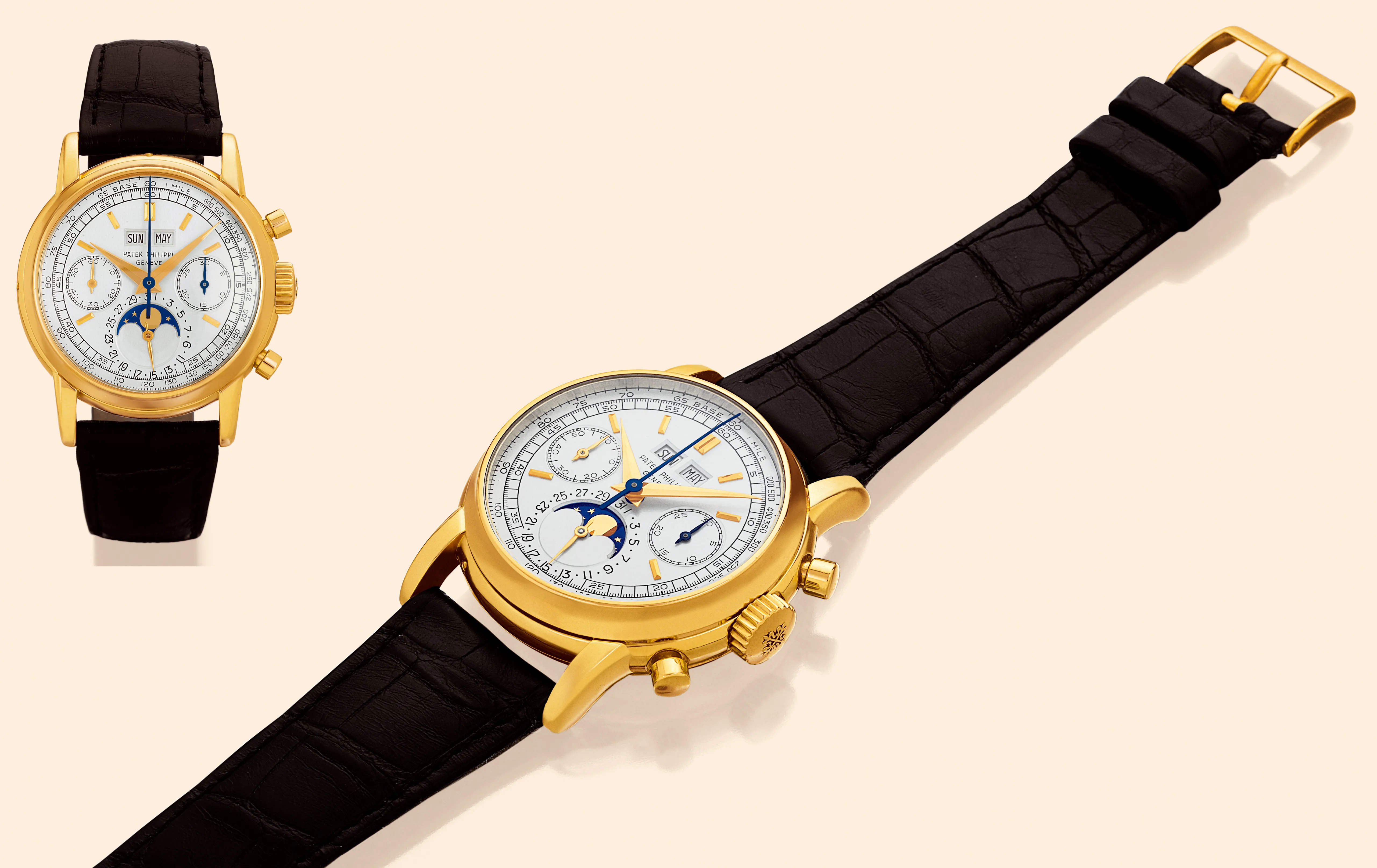 Patek Philippe Perpetual Calendar Chronograph 2499 38mm Yellow gold Silver