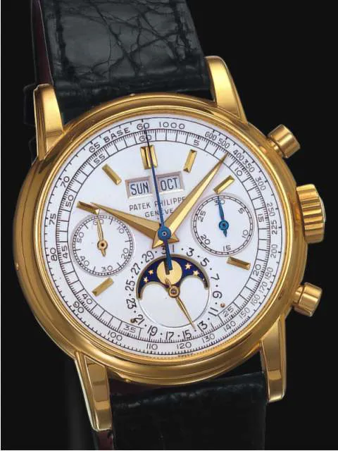 Patek Philippe Perpetual Calendar Chronograph 2499 38mm Yellow gold Silver