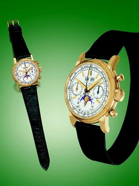 Patek Philippe Perpetual Calendar Chronograph 2499 38mm Yellow gold Silver