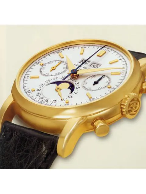 Patek Philippe Perpetual Calendar Chronograph 2499 38mm Yellow gold Silver