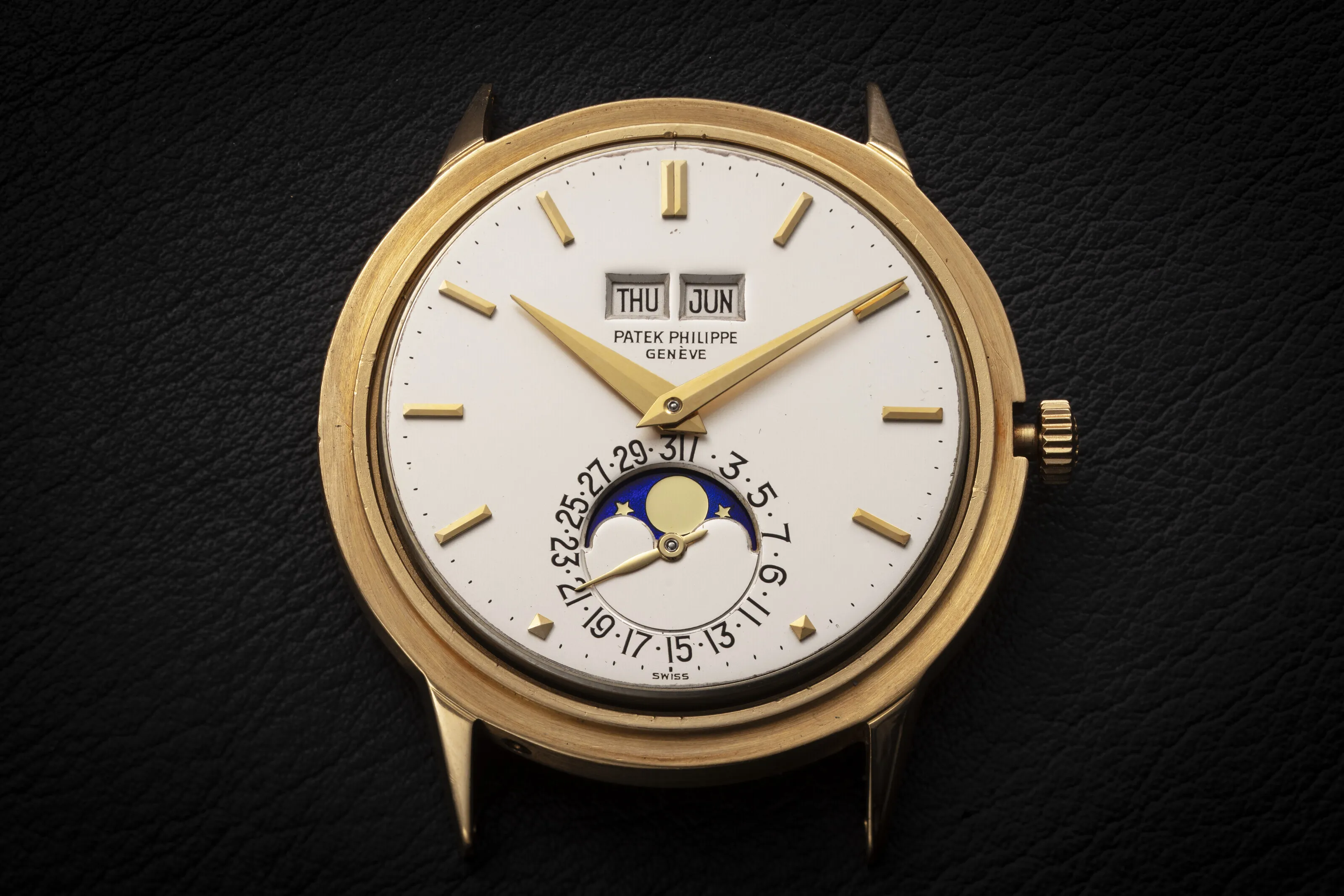 Patek Philippe Perpetual Calendar 3448J 37.5mm Yellow gold Silver 3