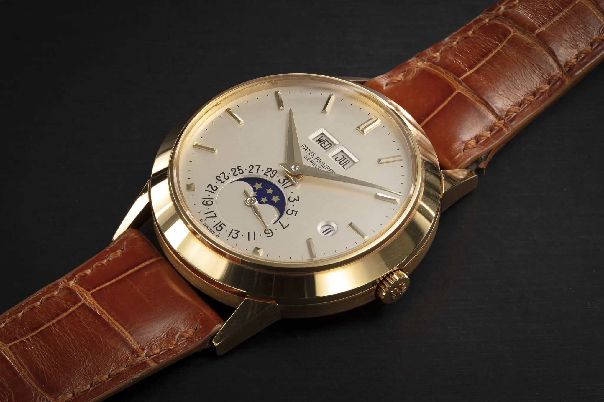 Patek Philippe Perpetual Calendar 3450-100 37.5mm Yellow gold Silver