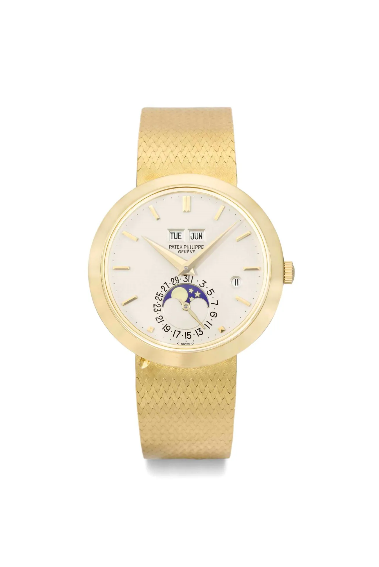 Patek Philippe Perpetual Calendar 3450/4 38mm Yellow gold Silvered matte