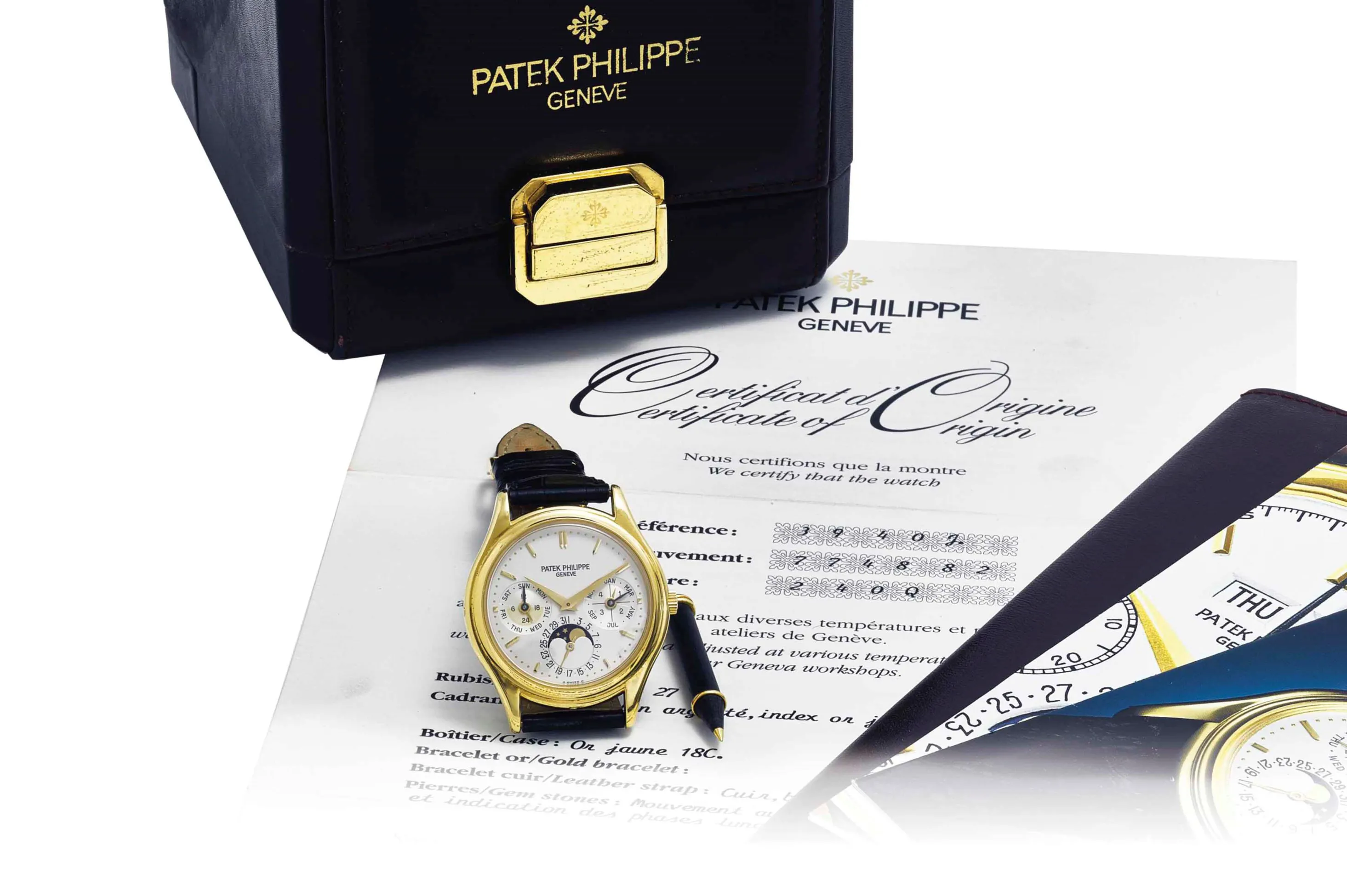 Patek Philippe Perpetual Calendar 3940J 36mm Yellow gold Silvered