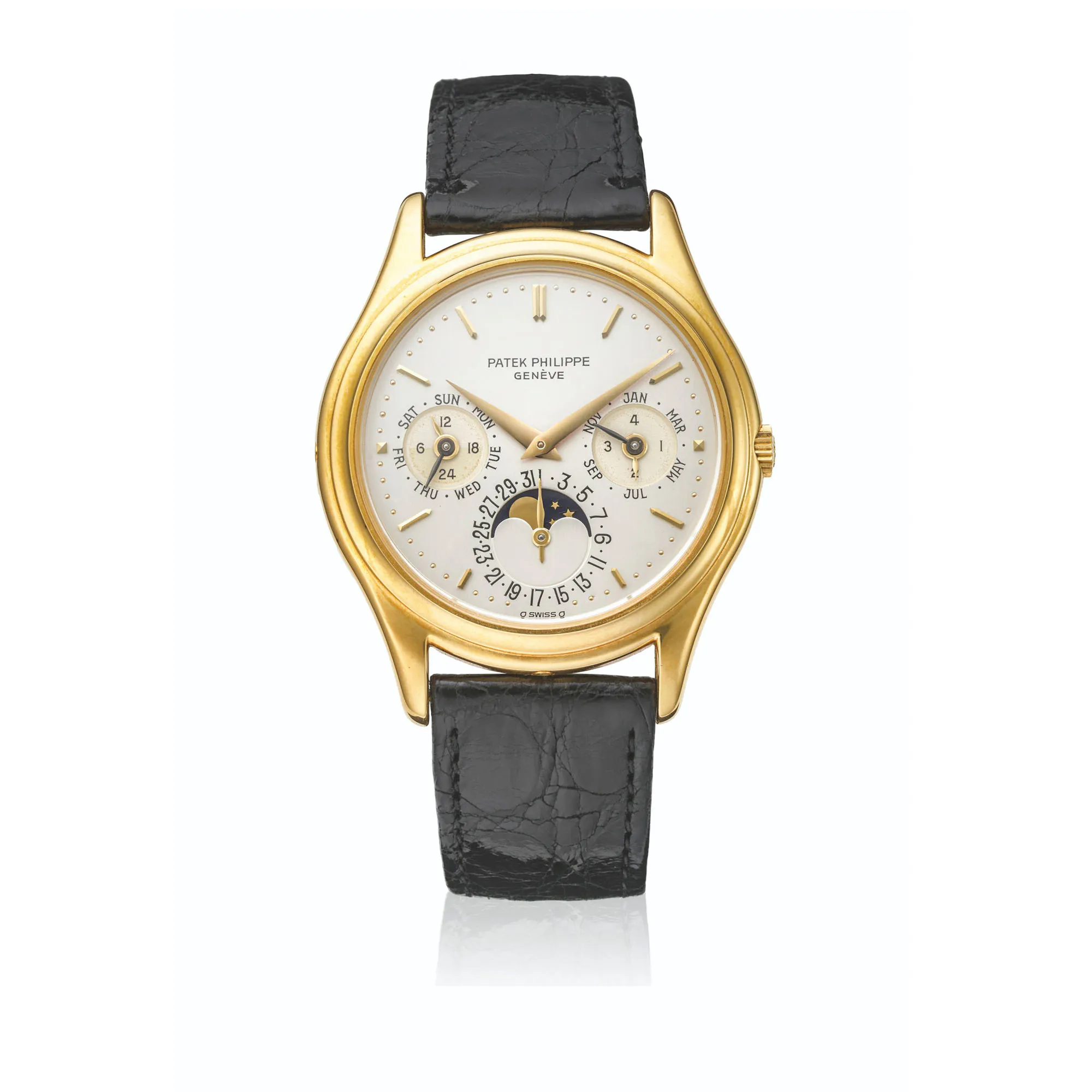 Patek Philippe Perpetual Calendar 3940J 36mm Yellow gold Silver-coloured