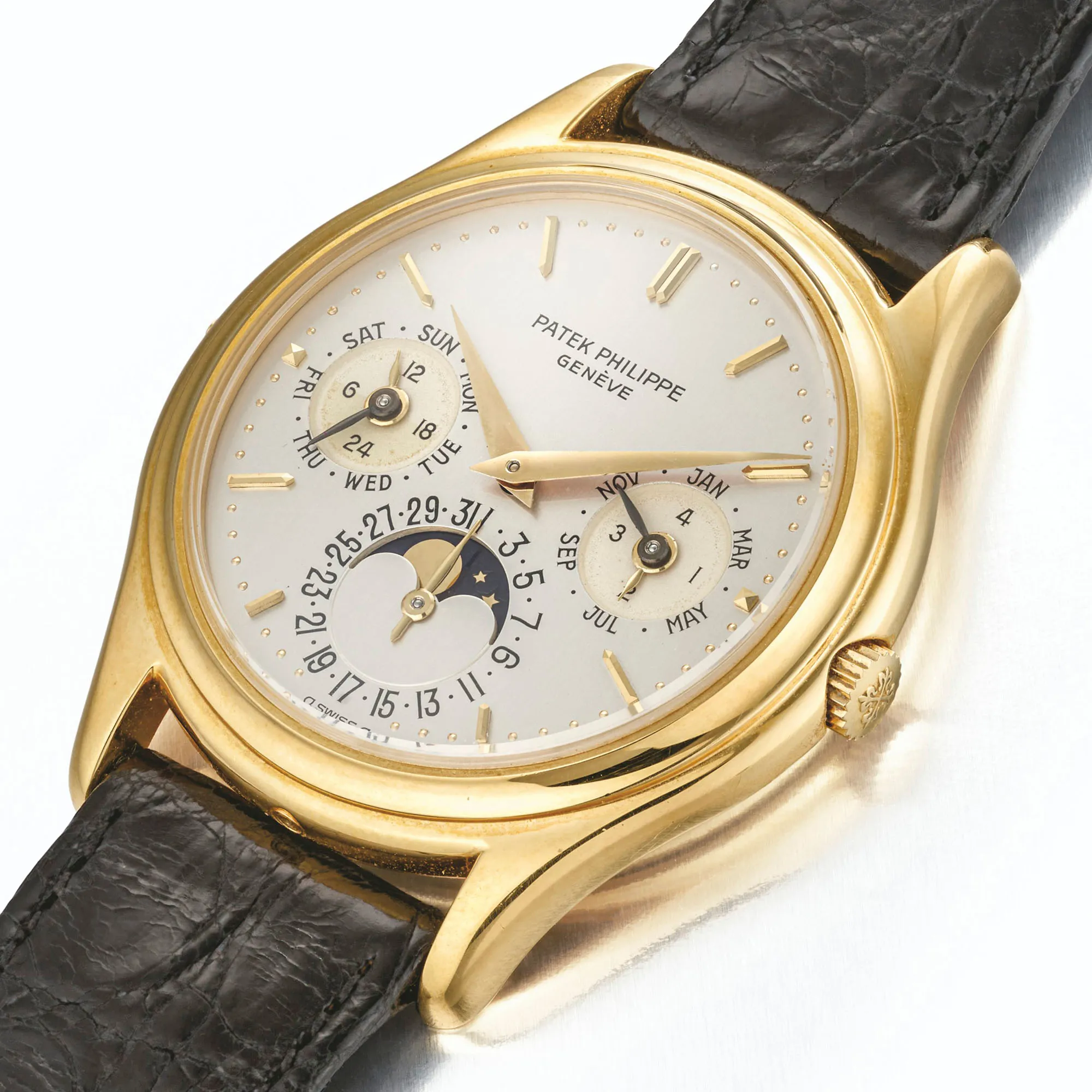 Patek Philippe Perpetual Calendar 3940J 36mm Yellow gold Silver-coloured 1