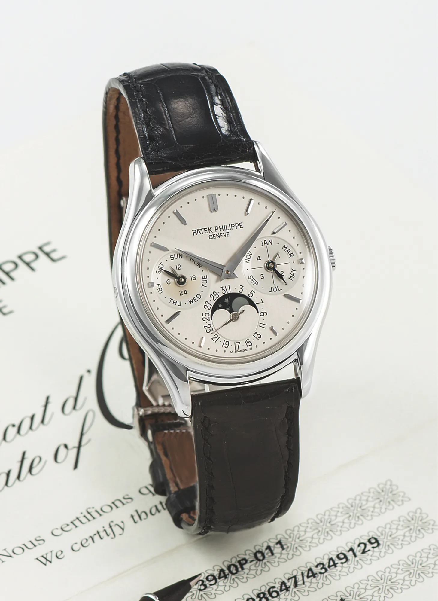 Patek Philippe Perpetual Calendar 3940P-011 36mm Platinum Silver