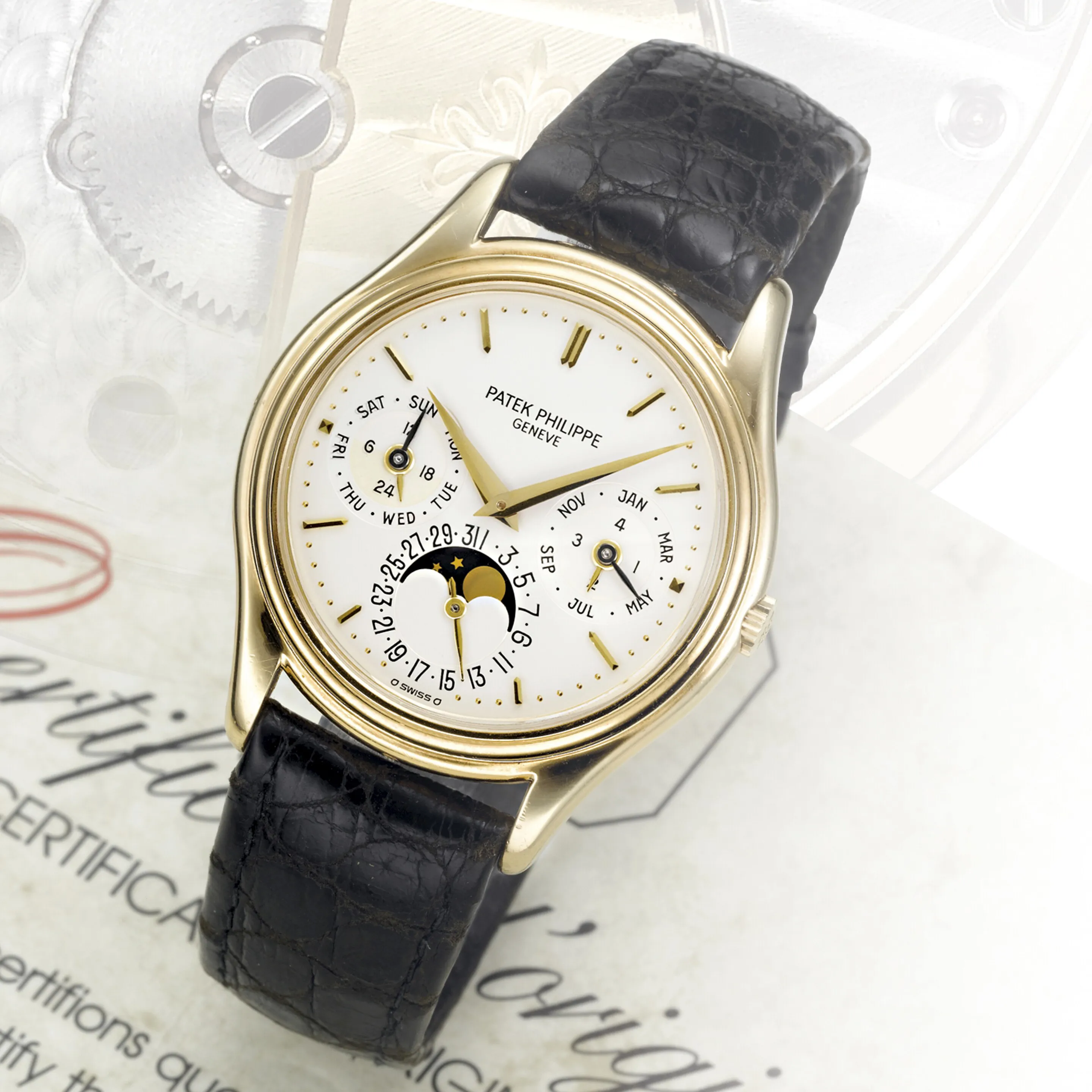 Patek Philippe Perpetual Calendar 3941 36mm Yellow gold Silver