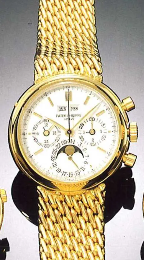 Patek Philippe Perpetual Calendar Chronograph 3970/2 36mm Yellow gold Silver