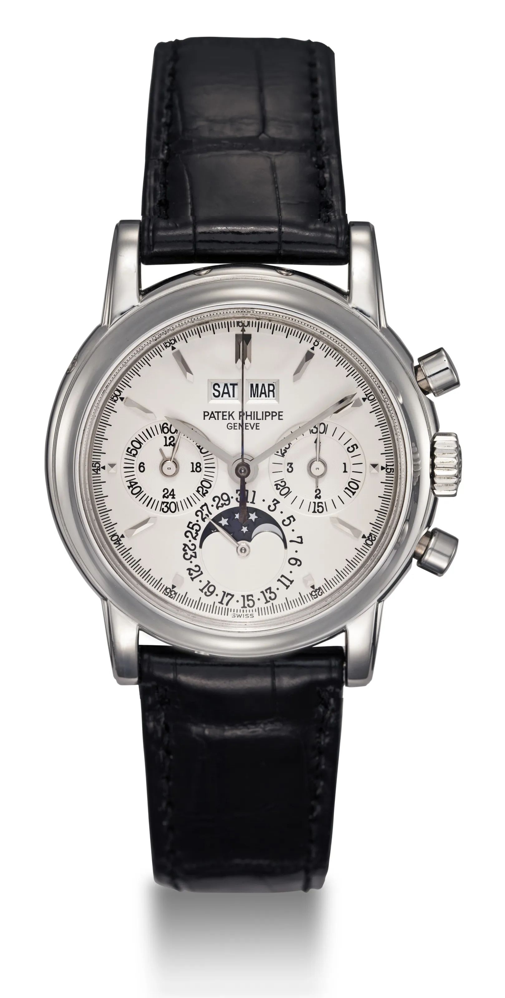 Patek Philippe Perpetual Calendar Chronograph 3970EP 36mm Platinum Silver 2