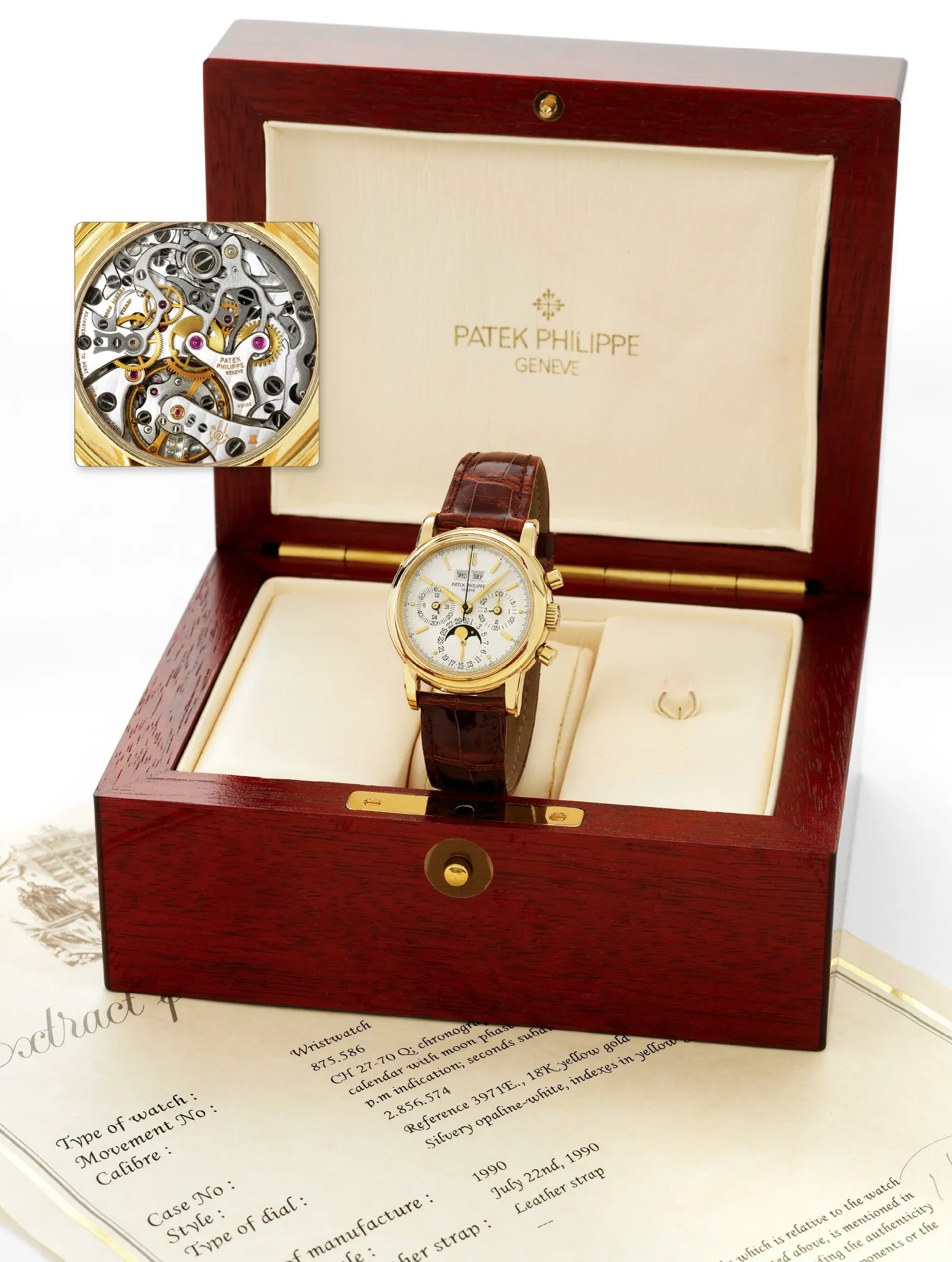 Patek Philippe Perpetual Calendar Chronograph 3971 36mm Yellow gold Silver