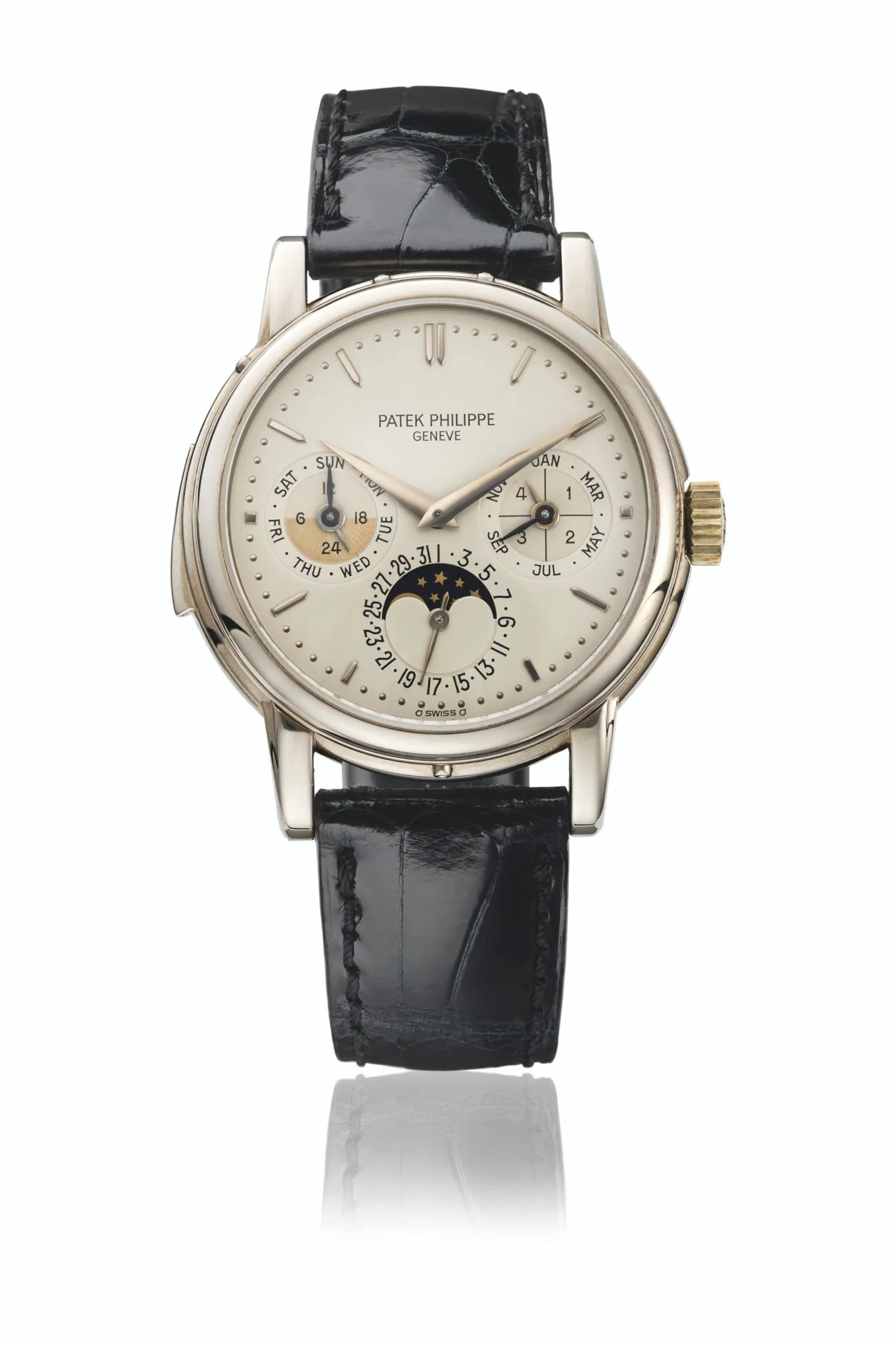 Patek Philippe Perpetual Calendar 3974G 36mm White gold Silver