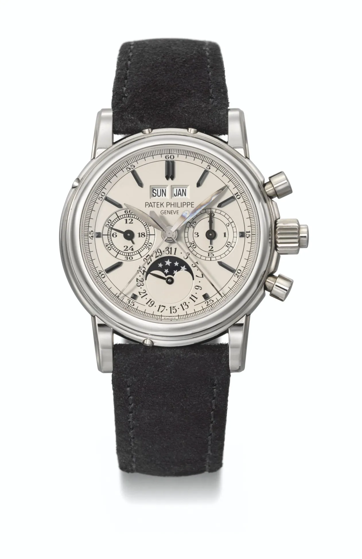 Patek Philippe Perpetual Calendar Split-Seconds Chronograph 5004A 36.5mm Stainless steel Silvered