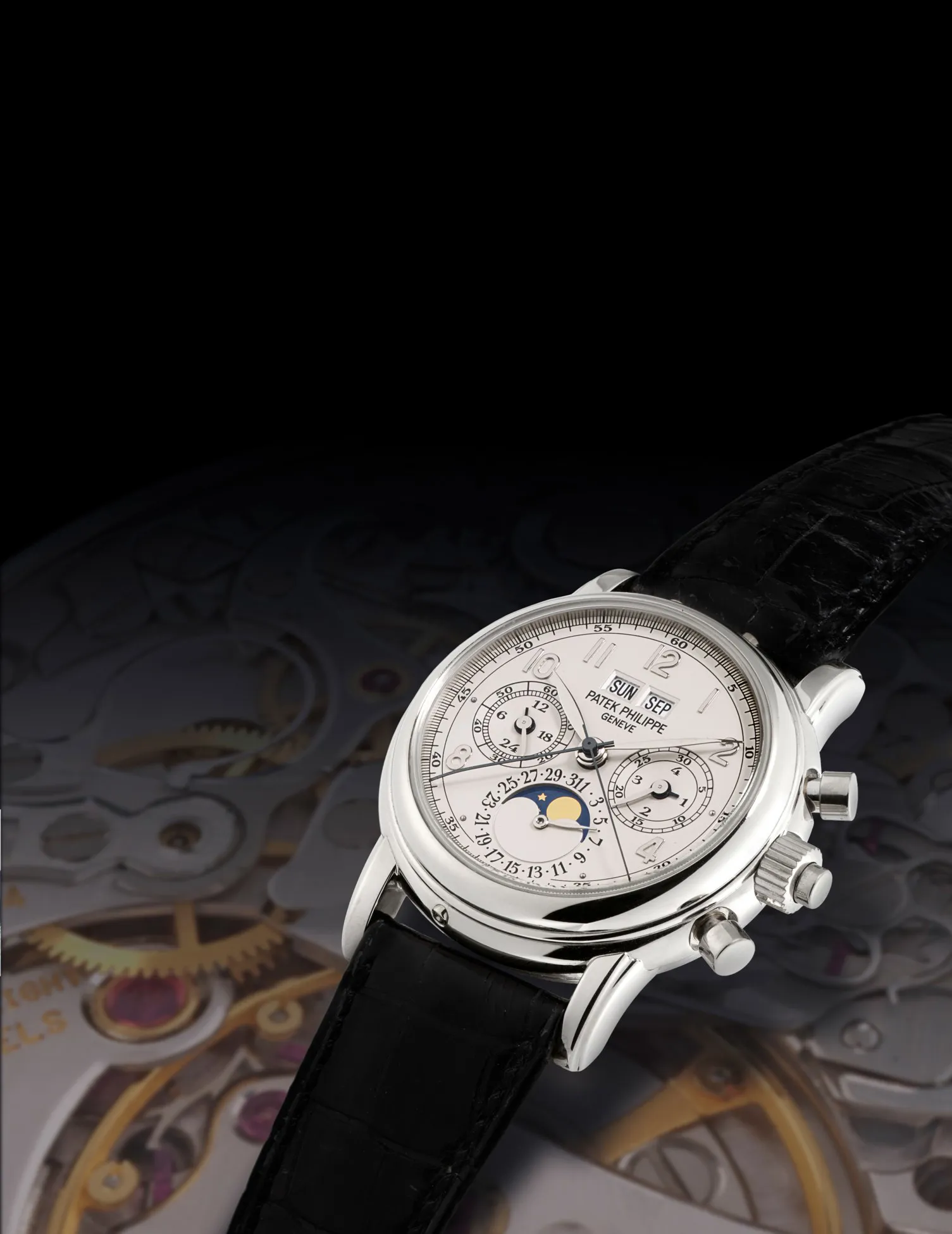 Patek Philippe Perpetual Calendar Split-Seconds Chronograph 5004G 36mm White gold White