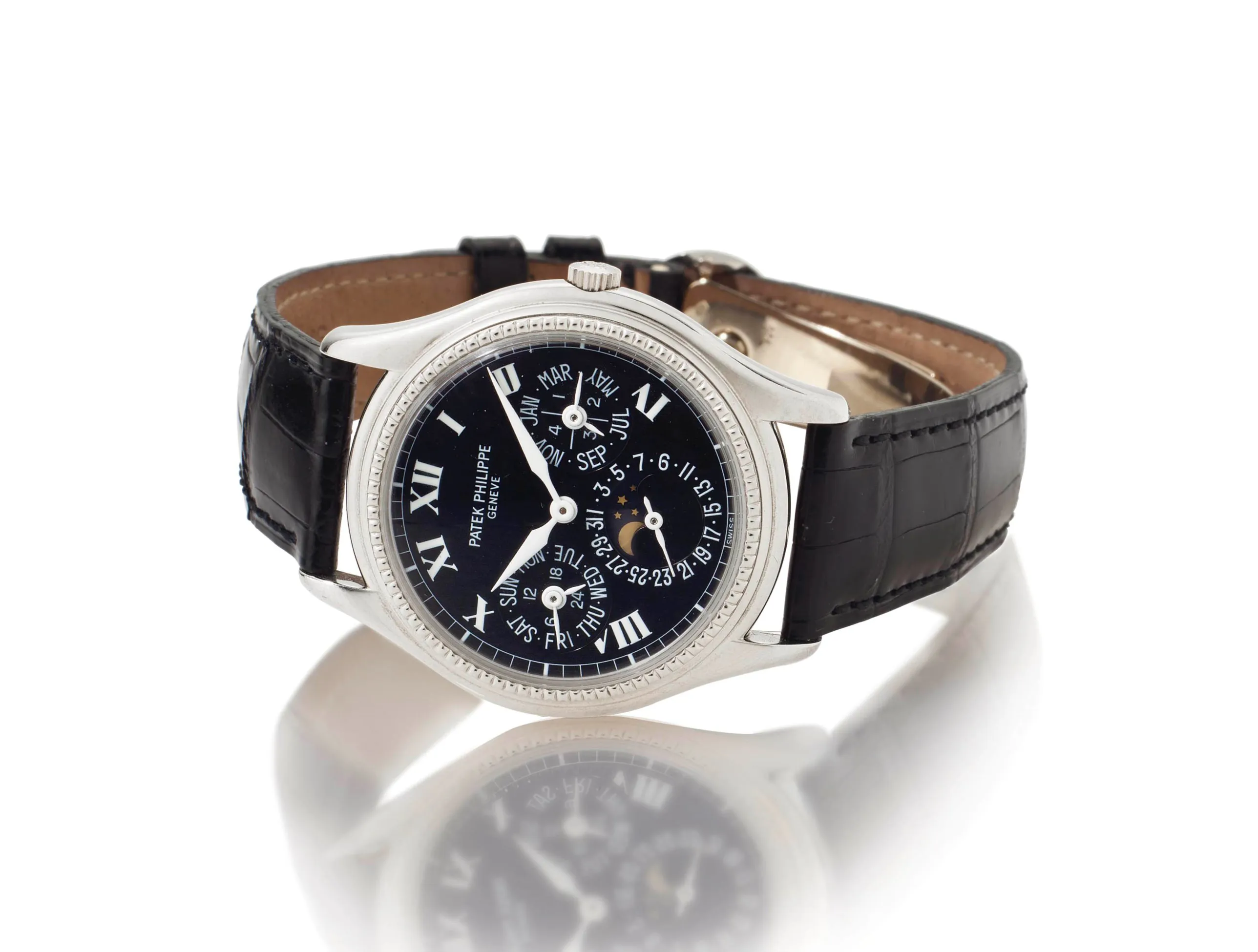 Patek Philippe Perpetual Calendar 5038 36mm White gold Black