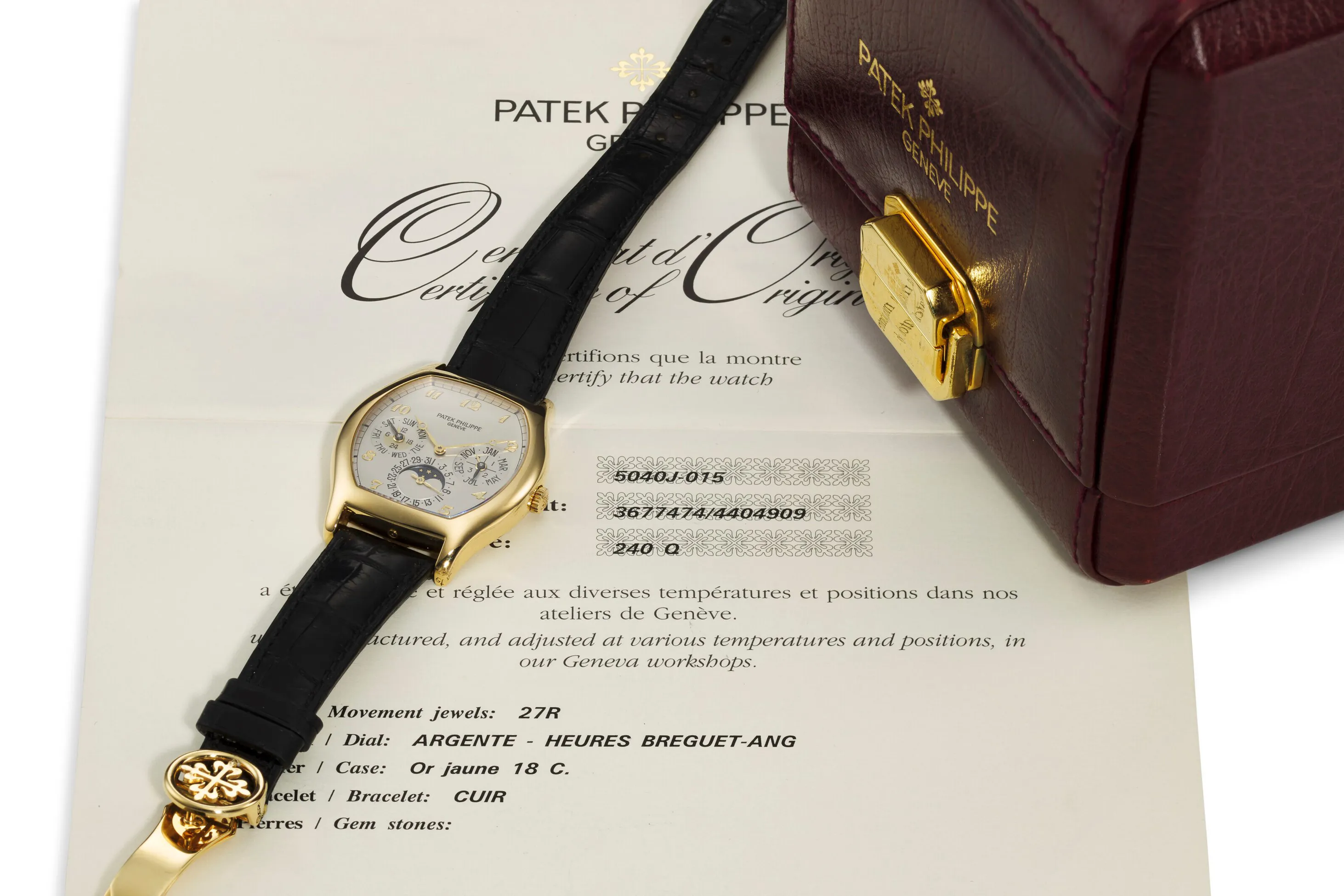 Patek Philippe Perpetual Calendar 5040J 39mm Yellow gold Silver 3