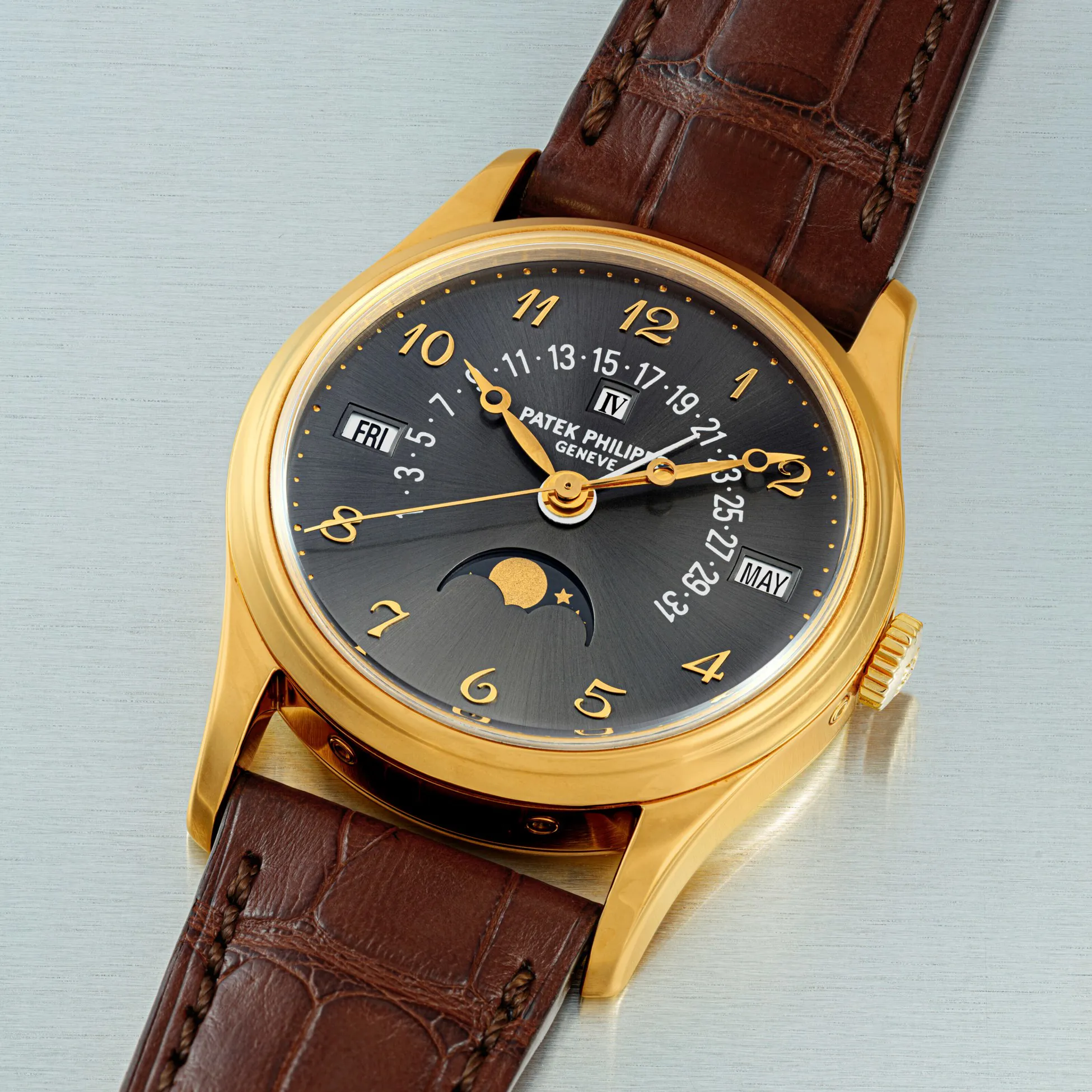 Patek Philippe Perpetual Calendar 5050 35mm Yellow gold Gray 1