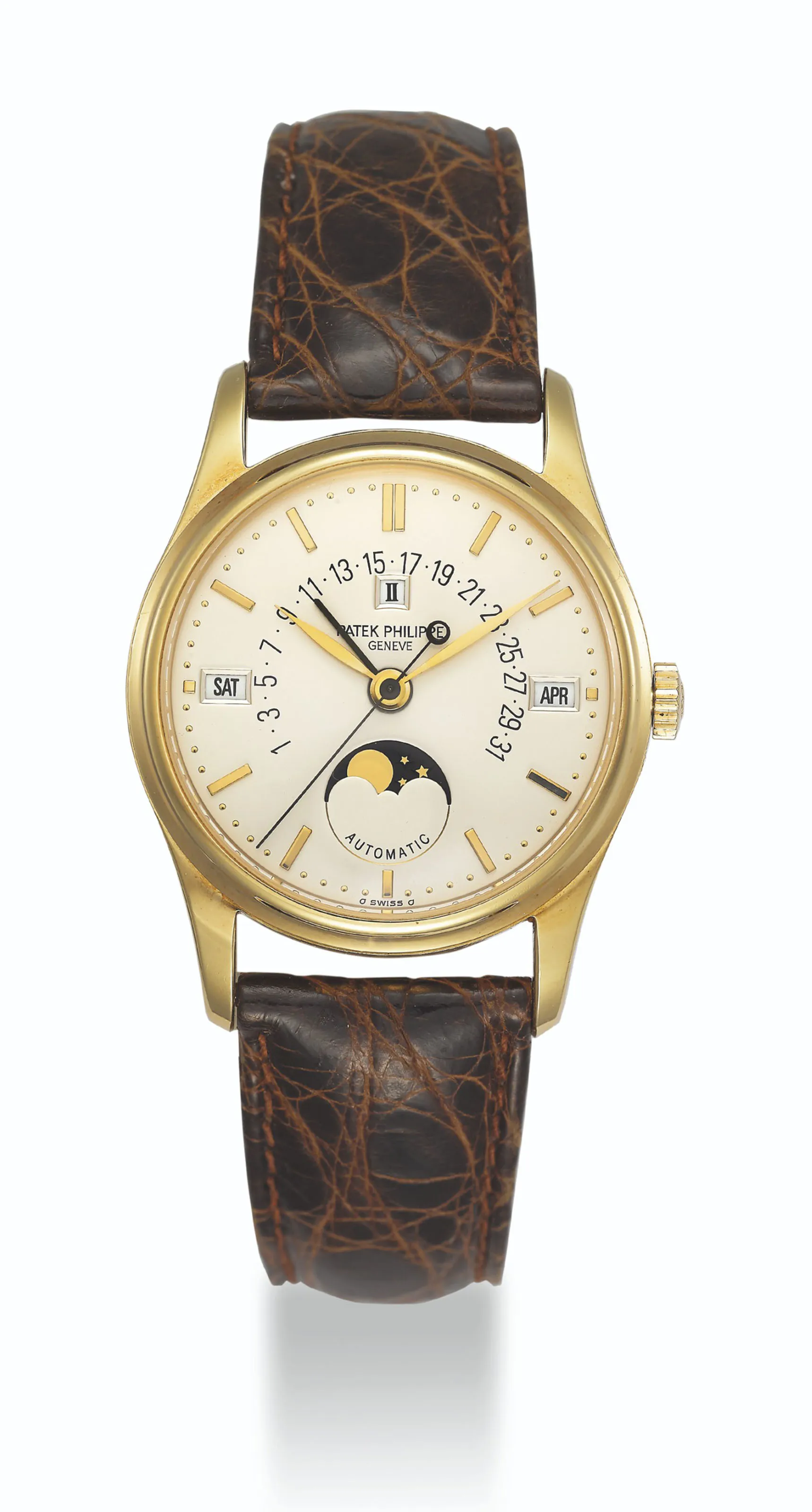 Patek Philippe Perpetual Calendar 5050J 35mm Yellow gold Silvered