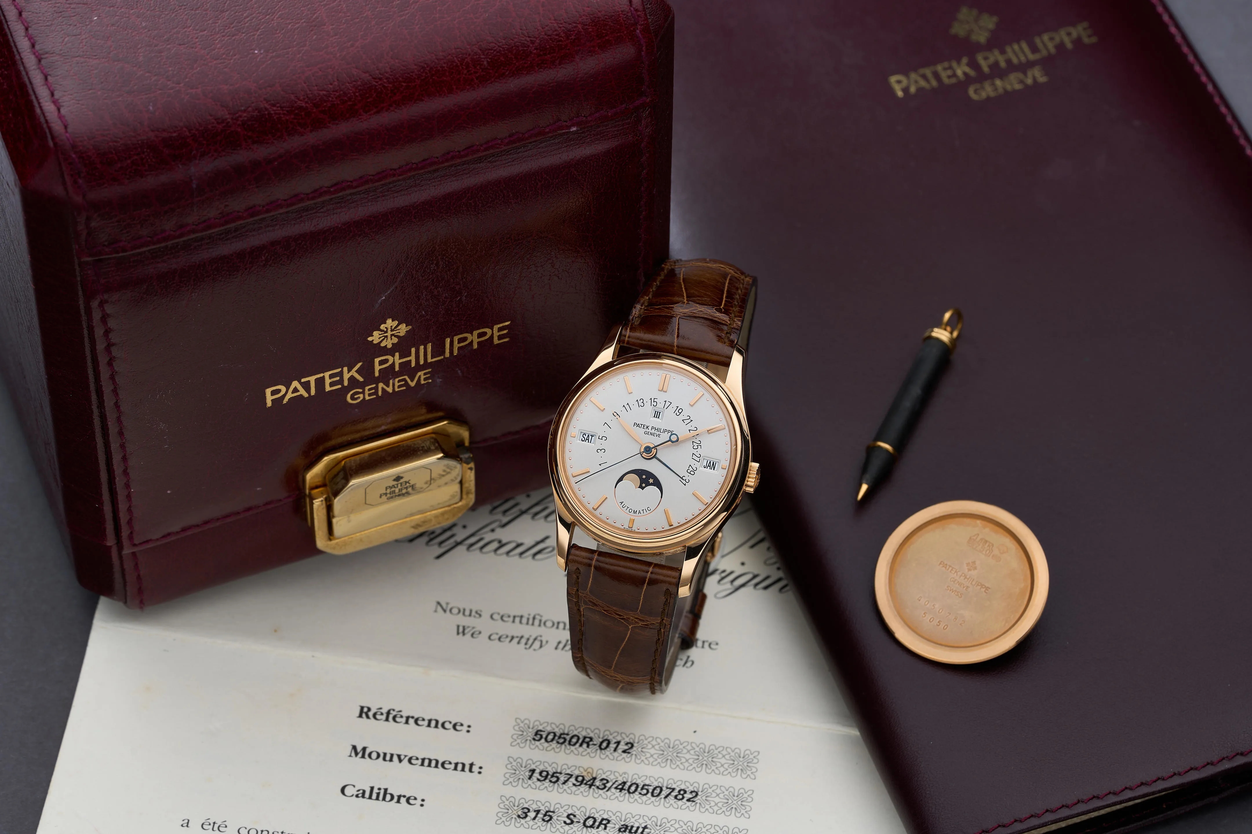 Patek Philippe Perpetual Calendar 5050R-012 35mm Rose gold Silver 1