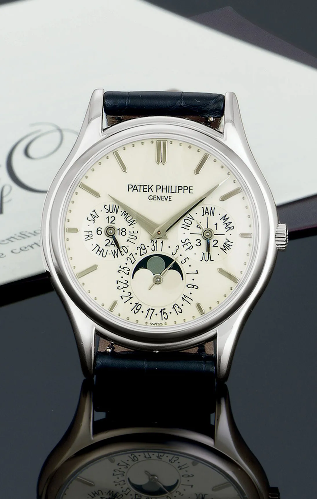 Patek Philippe Perpetual Calendar 5140G 37mm White gold Opaline silver