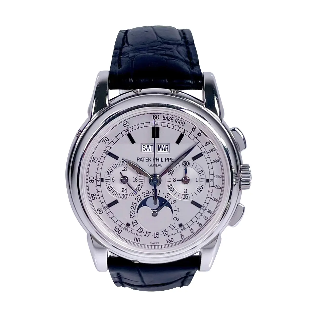 Patek Philippe Perpetual Calendar Chronograph 5970G-001 40mm White gold Silver 15