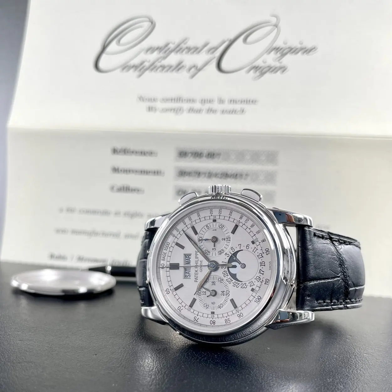 Patek Philippe Perpetual Calendar Chronograph 5970G-001 40mm White gold Silver 20