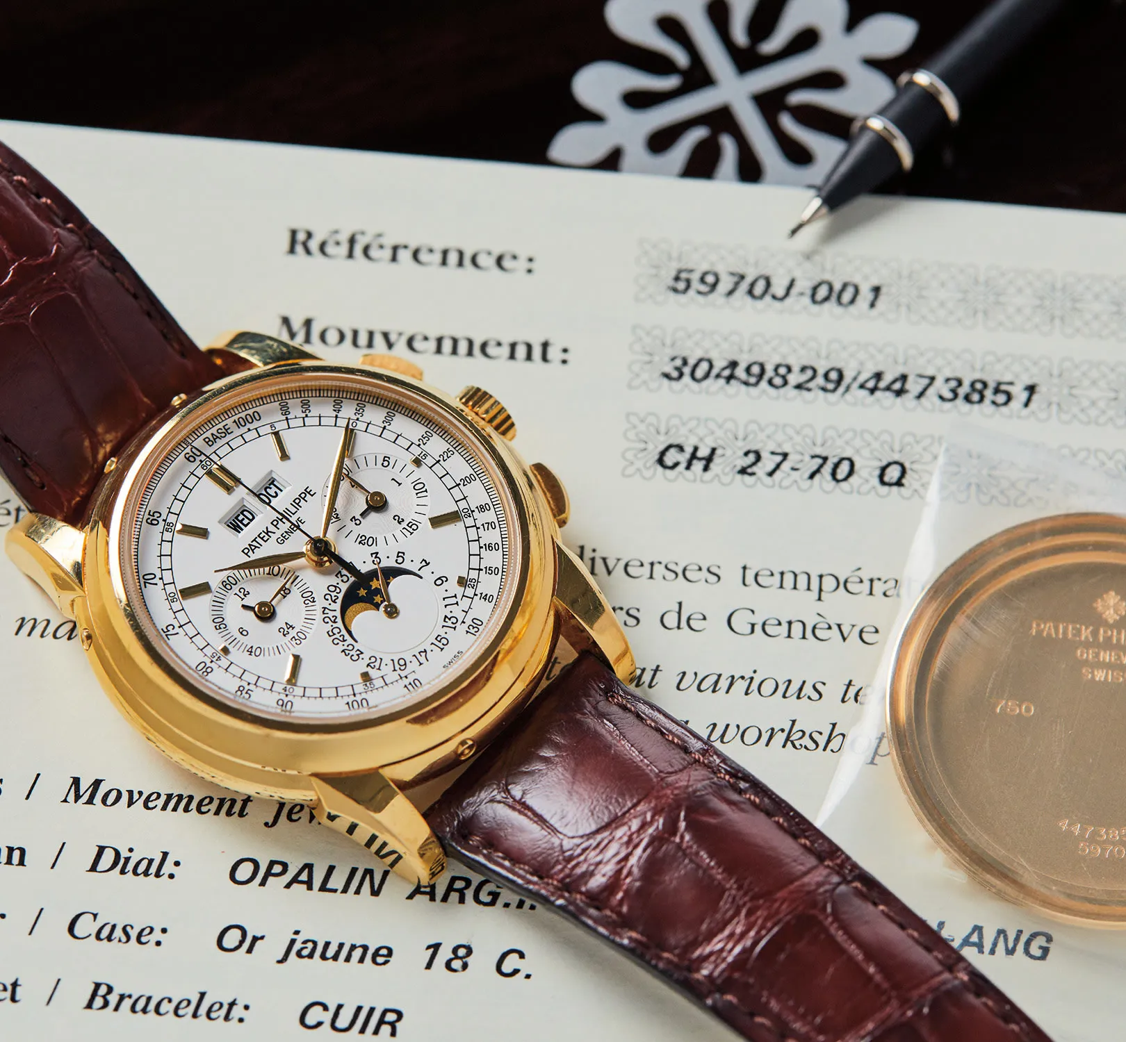 Patek Philippe Perpetual Calendar Chronograph 5970J 40mm Yellow gold White 1