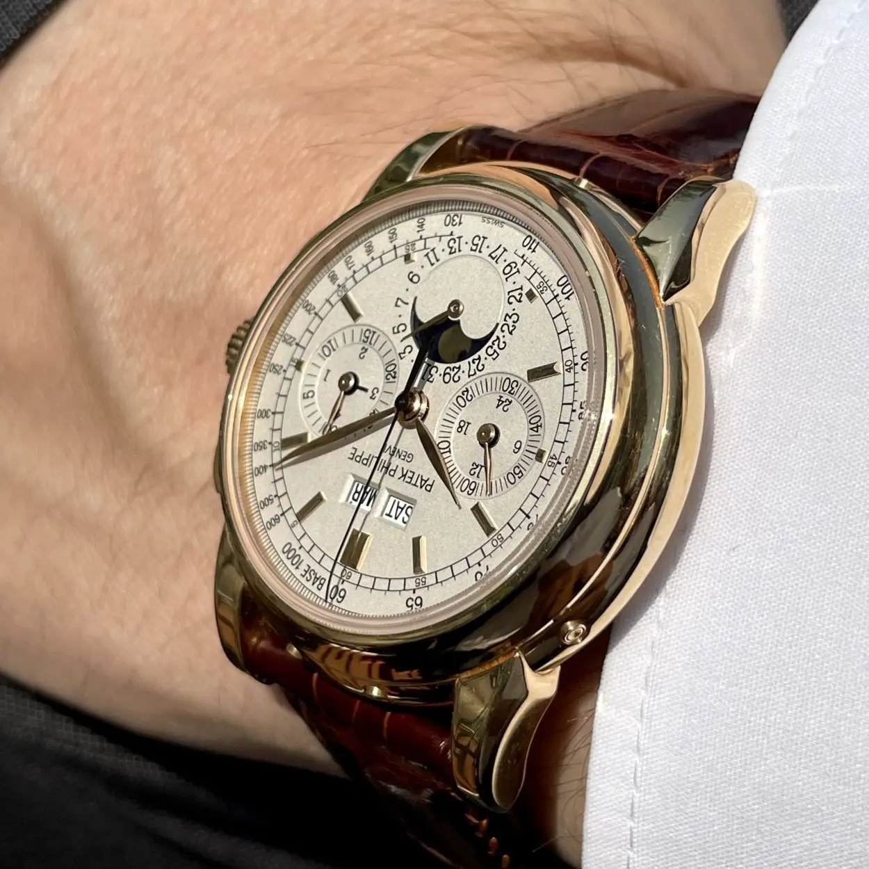 Patek Philippe Perpetual Calendar Chronograph 5970R-001 40mm Rose gold Silver 3