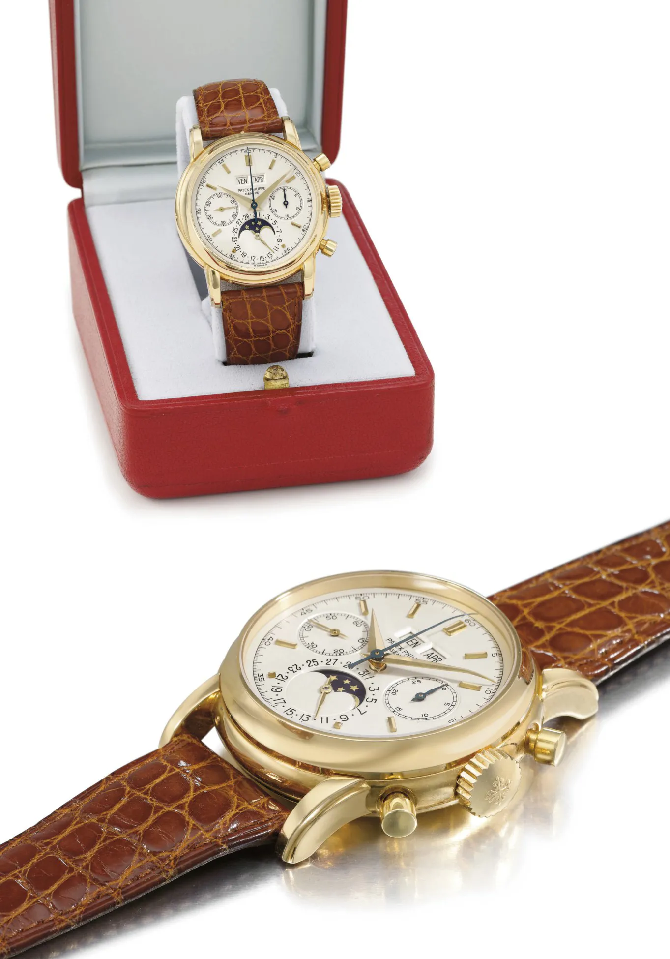 Patek Philippe Perpetual Calendar Chronograph 2499/100 38mm Yellow gold Silver