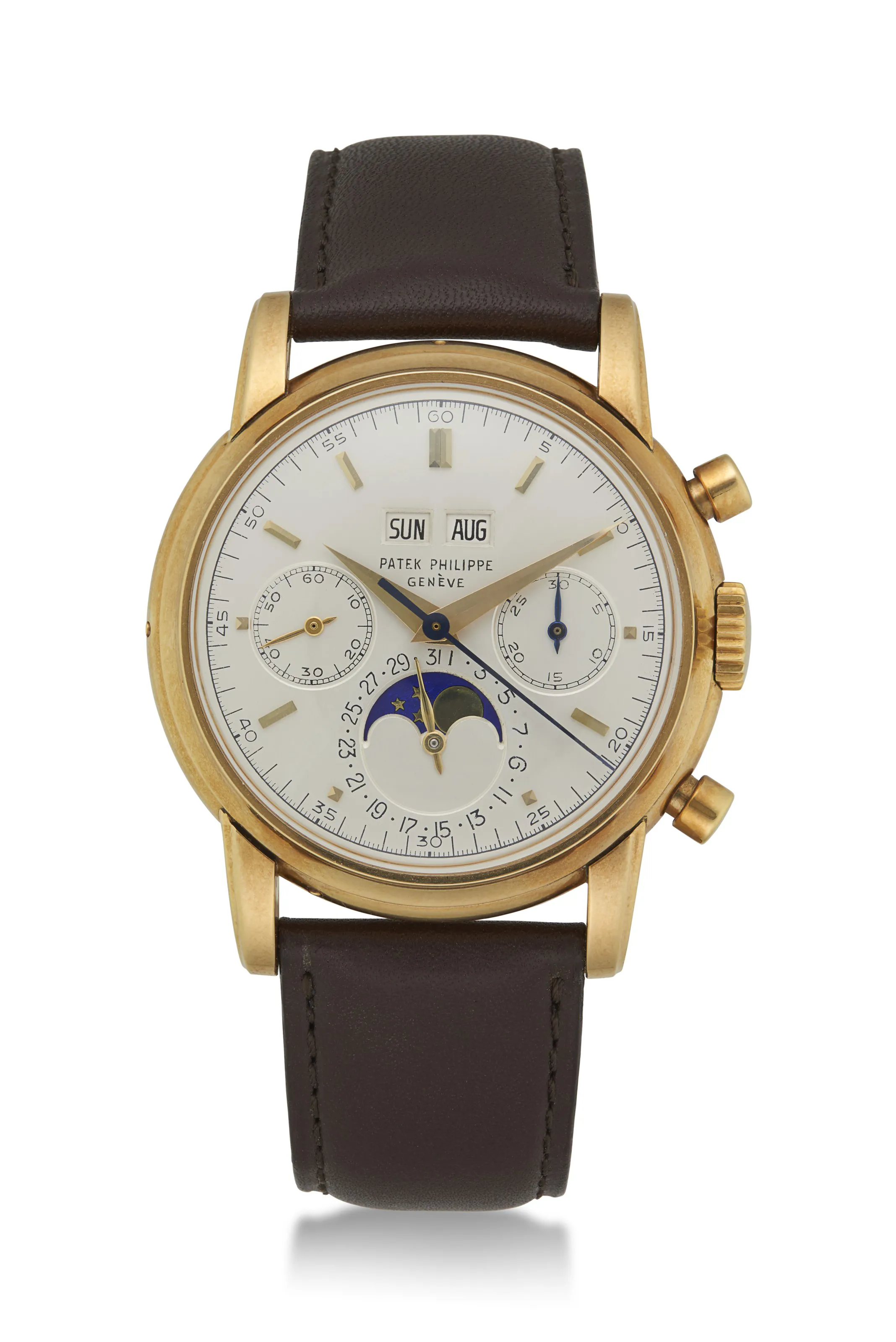 Patek Philippe Perpetual Calendar Chronograph 2499 37.5mm Yellow gold Silver