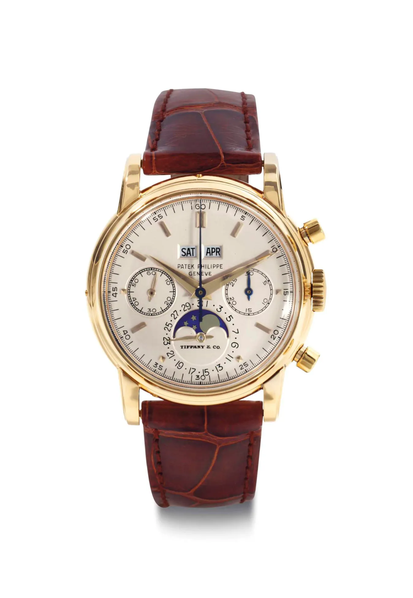 Patek Philippe Perpetual Calendar Chronograph 2499 37.5mm Yellow gold Silver Matte