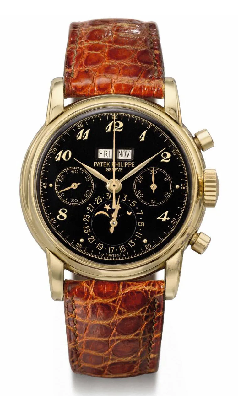 Patek Philippe Perpetual Calendar Chronograph 2499 37mm Yellow gold Black lacquer