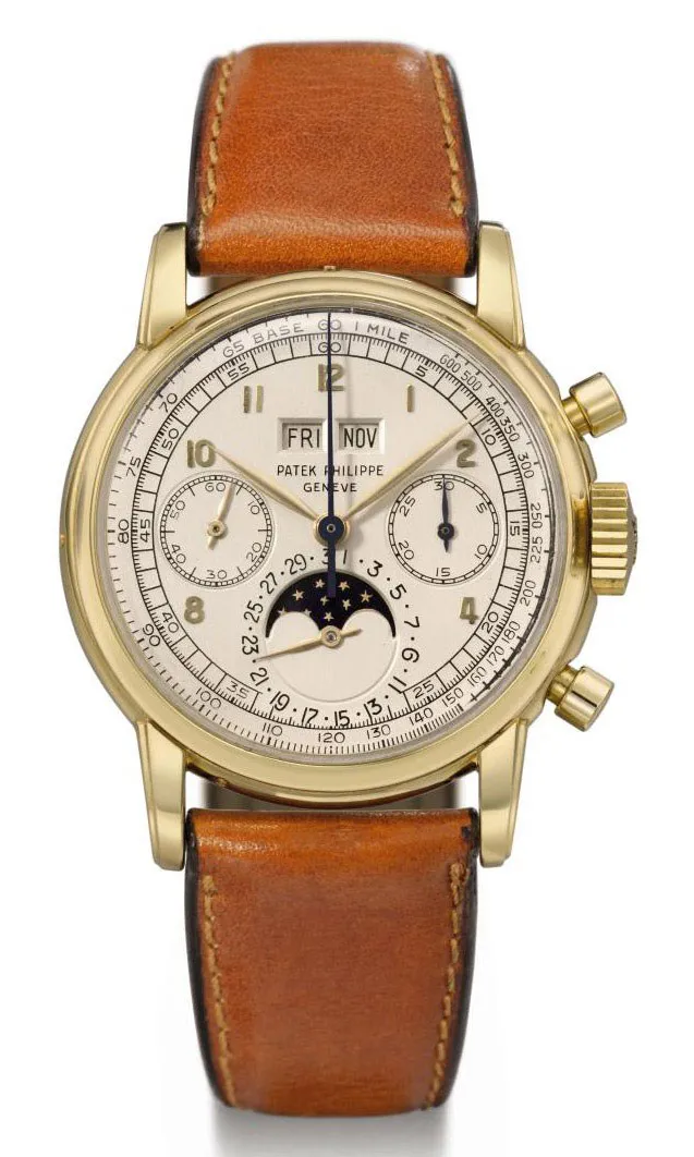 Patek Philippe Perpetual Calendar Chronograph 2499 37mm Yellow gold Silvered matte