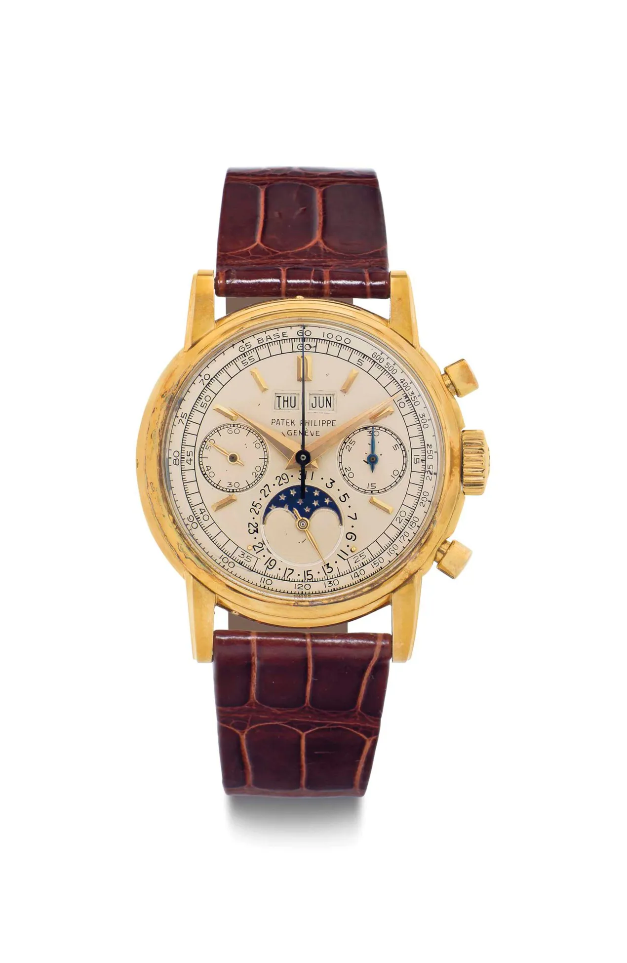 Patek Philippe Perpetual Calendar Chronograph 2499 37.5mm Yellow gold Silver