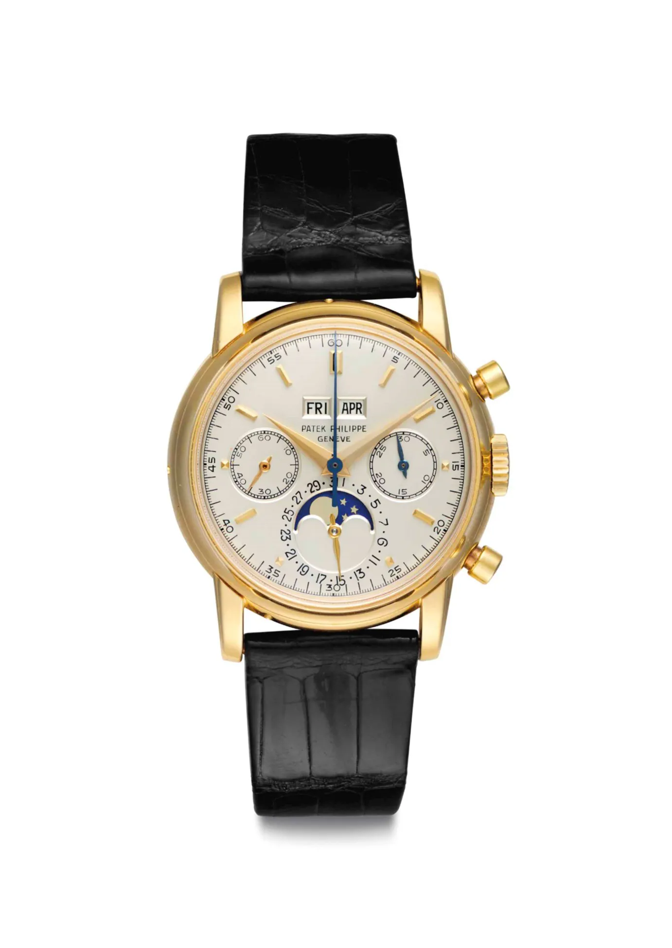 Patek Philippe Perpetual Calendar Chronograph 2499 37.5mm Yellow gold White