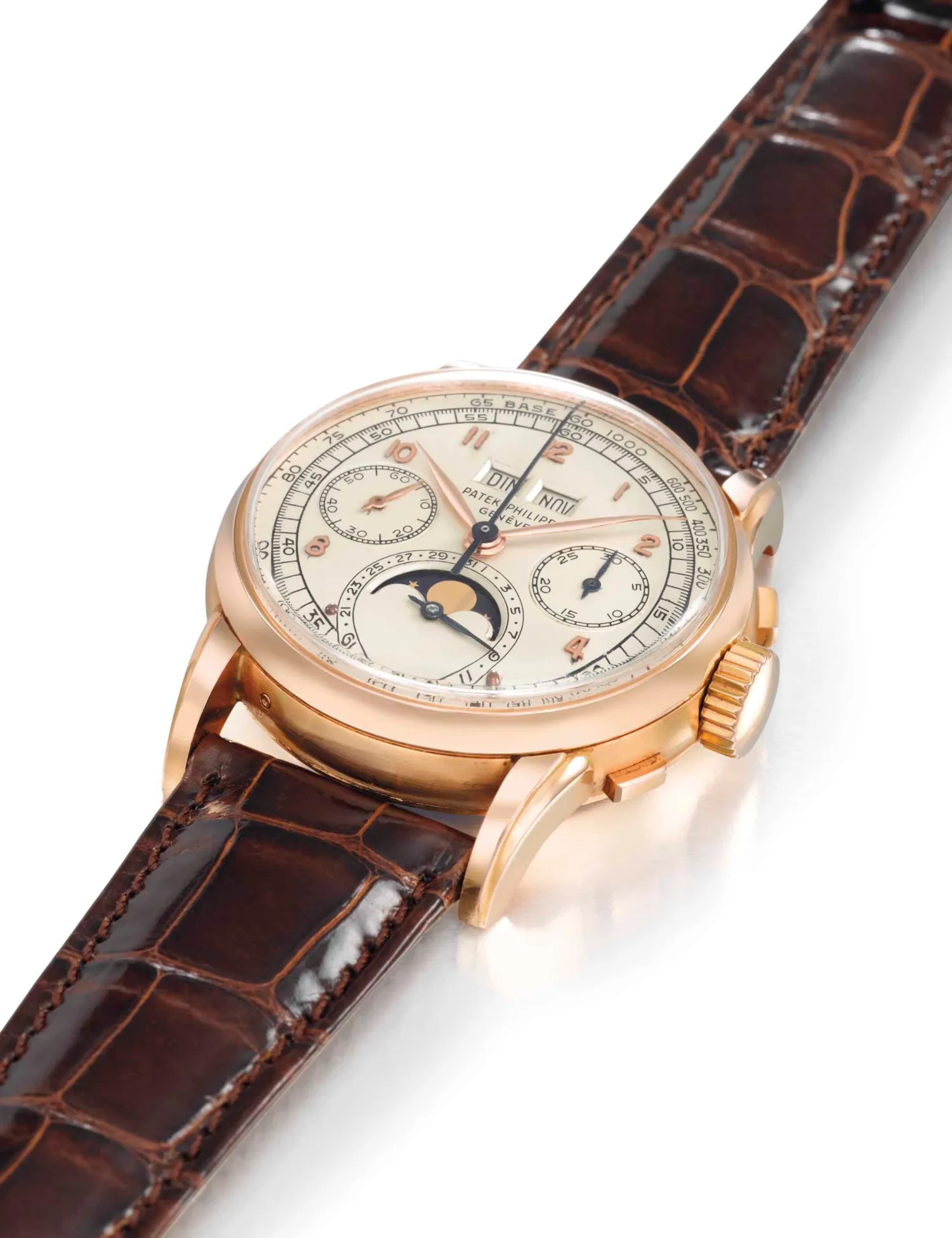 Patek Philippe Perpetual Calendar Chronograph 2499 36.2mm Rose gold Silver